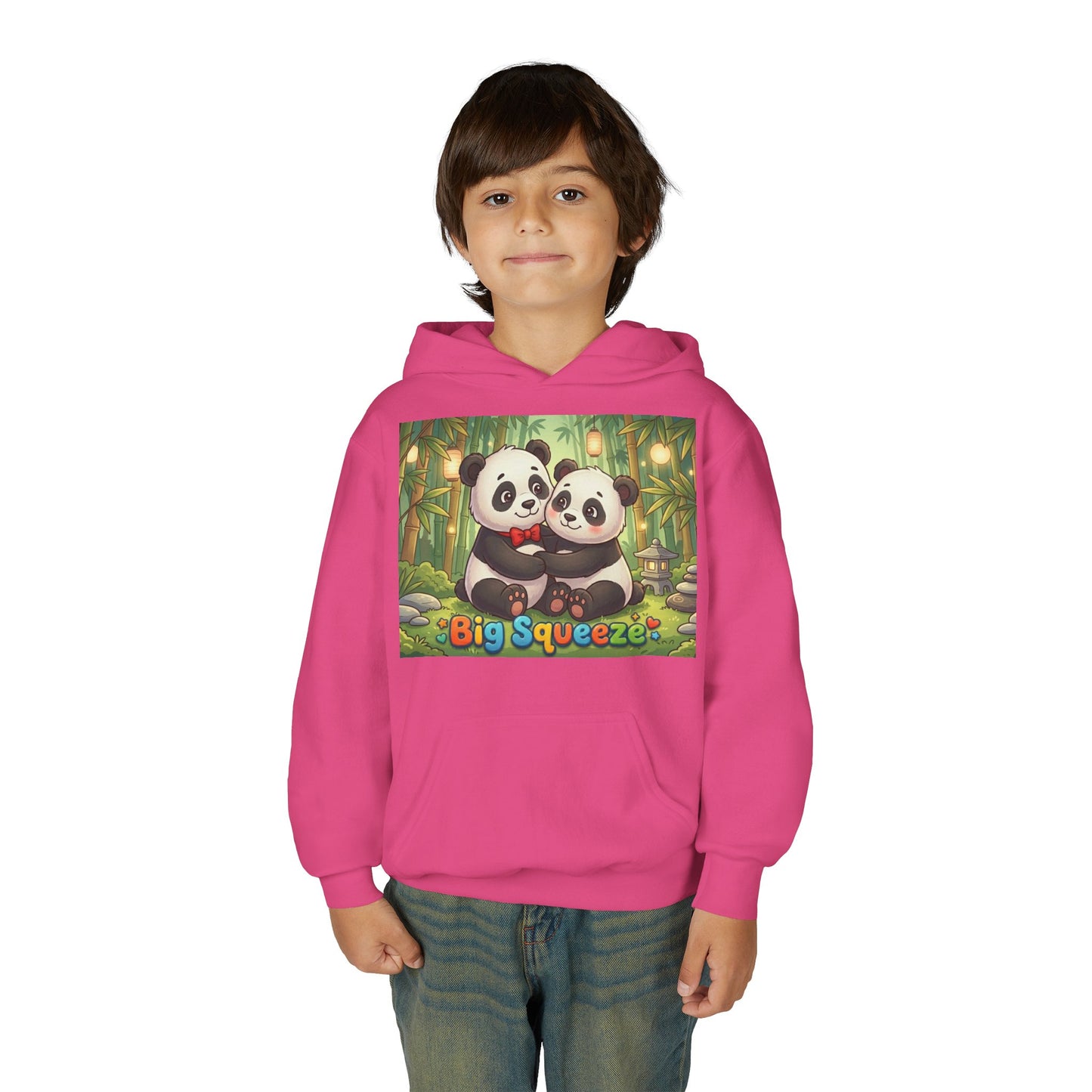 Big Squeeze Panda Youth Heavy Blend Hooded Sweatshirt