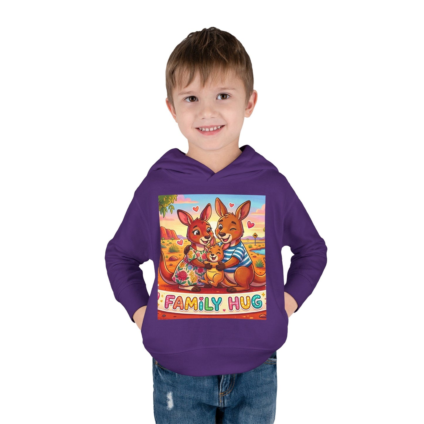 Family Hug Kangaroo Toddler Pullover Fleece Hoodie