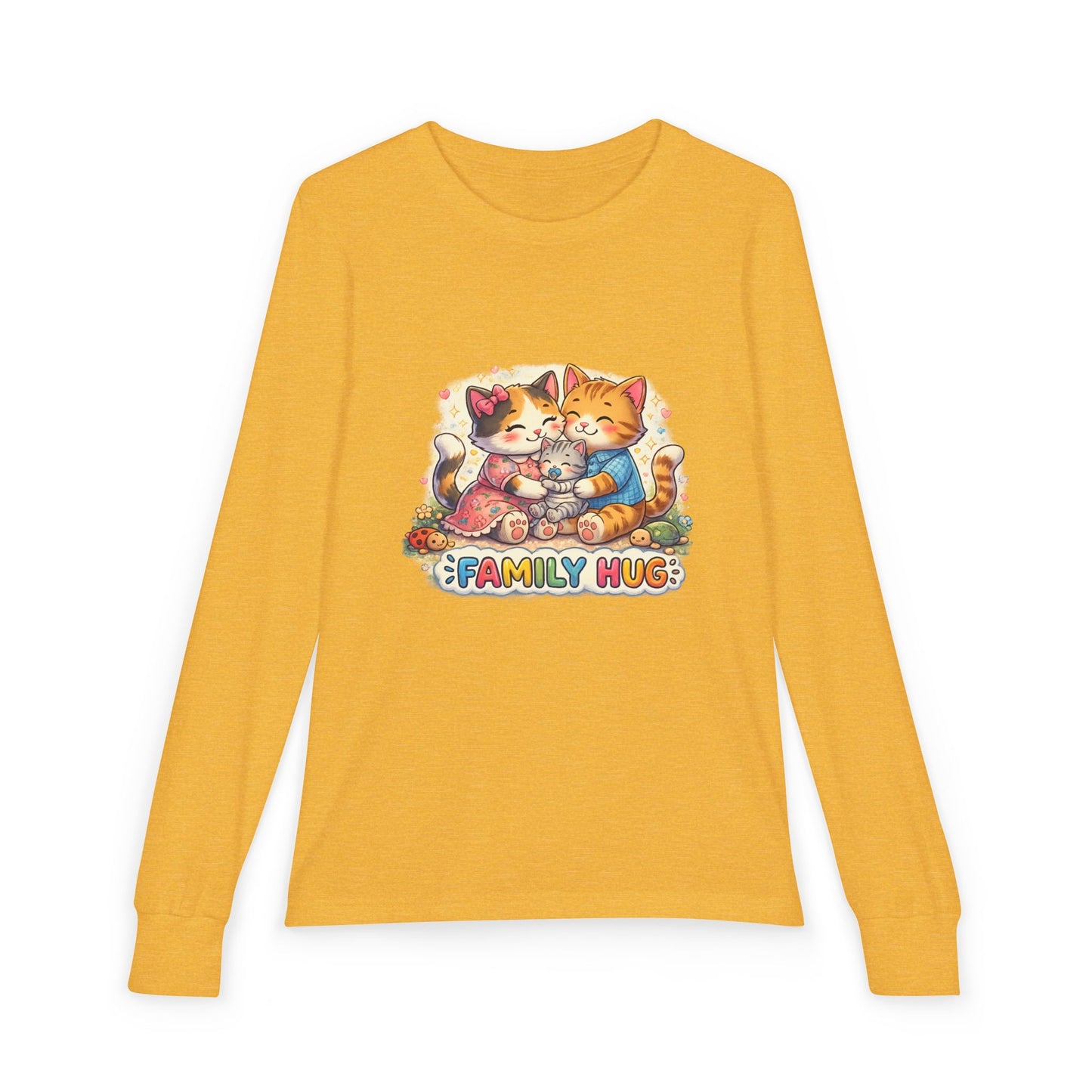 Family Hug Kitten Youth Jersey Long Sleeve Tee