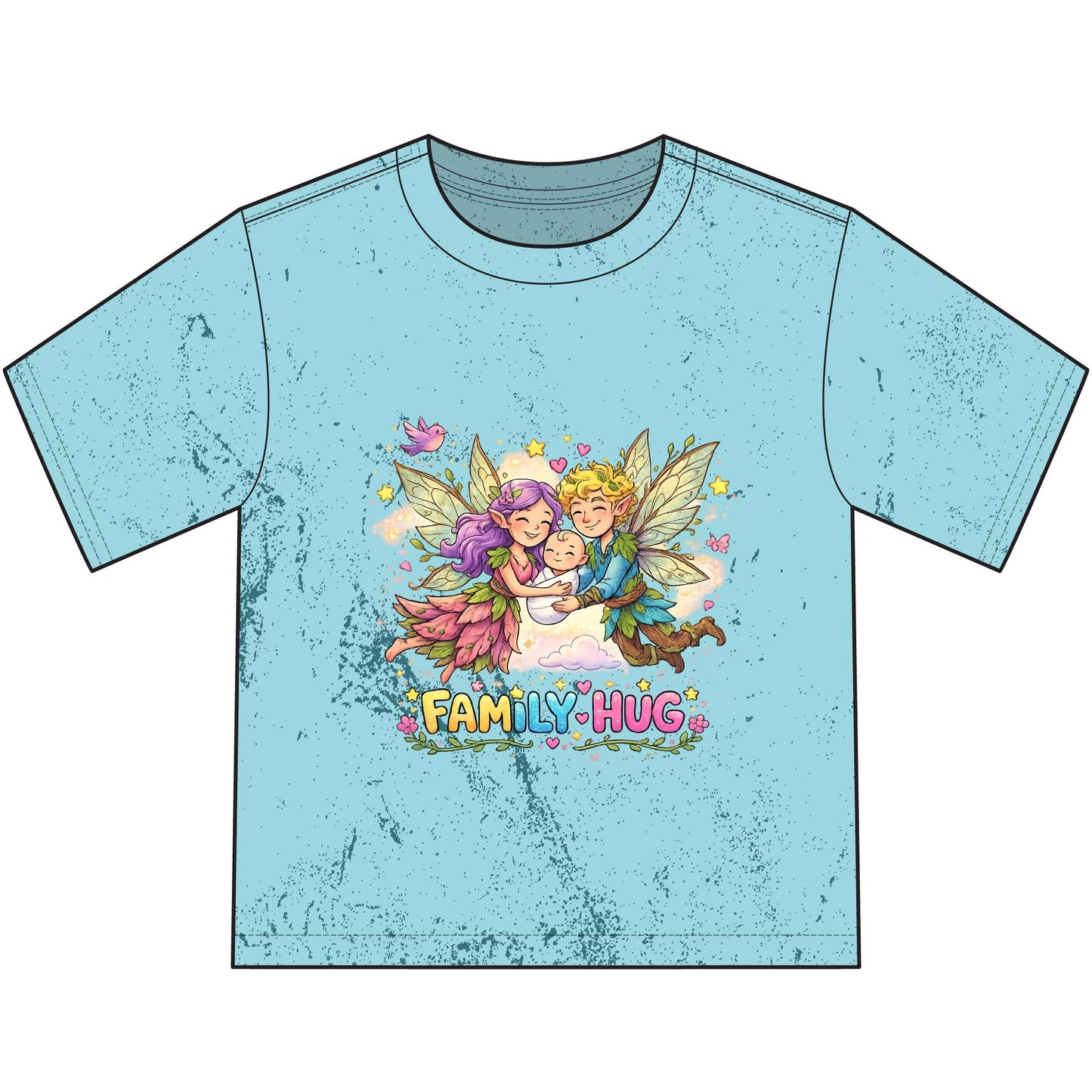Family Hug Fairy Heavyweight Color Blast Youth T-Shirt
