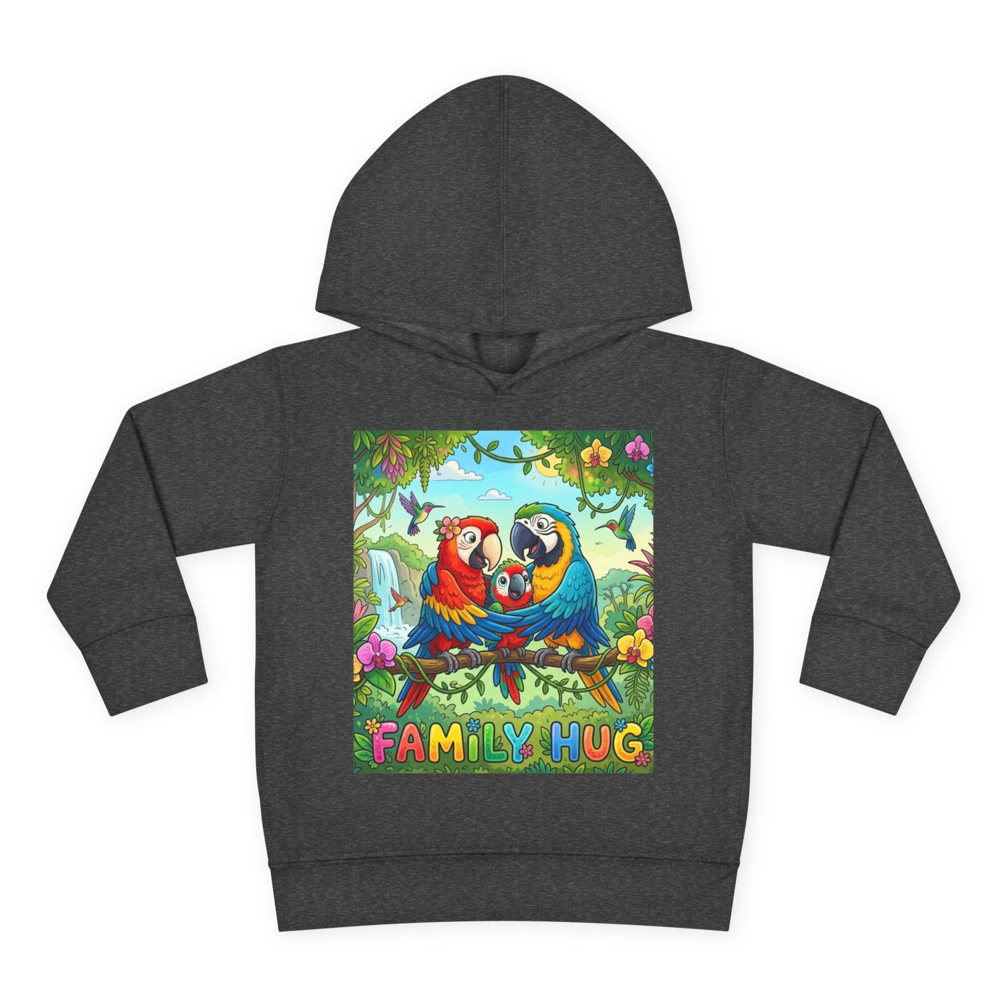 Family Hug Macaw Toddler Pullover Fleece Hoodie