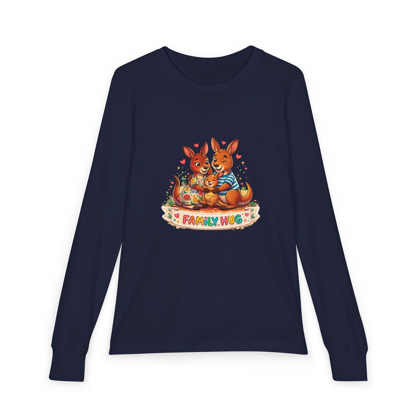 Family Hug Kangaroo Youth Jersey Long Sleeve Tee