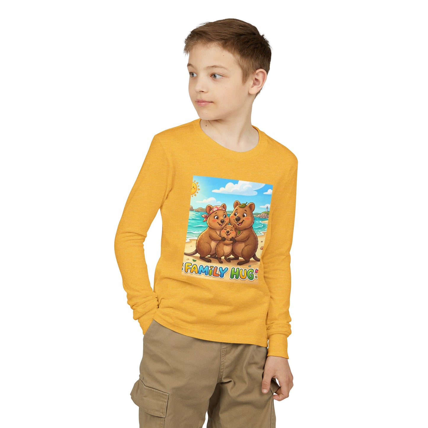Family Hug Quokka Youth Jersey Long Sleeve Tee