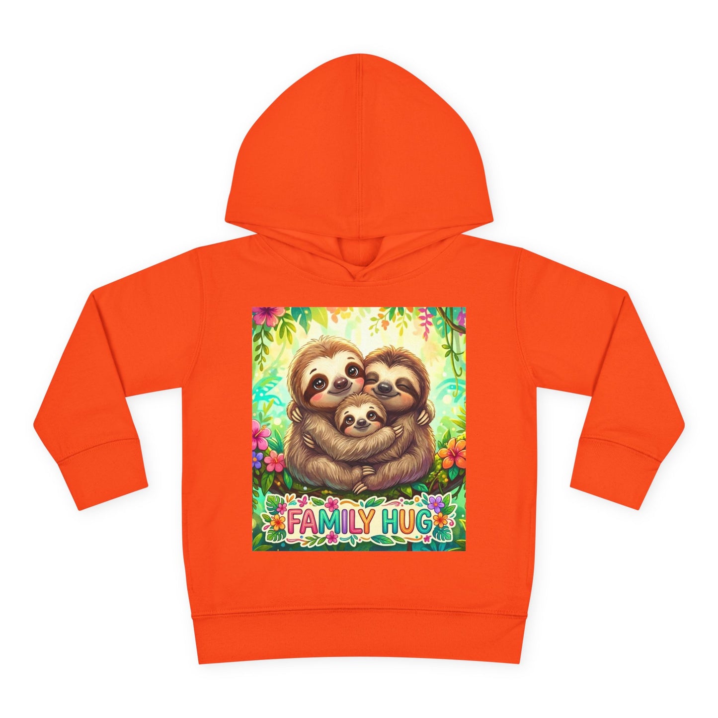 Family Hug Sloth Toddler Pullover Fleece Hoodie
