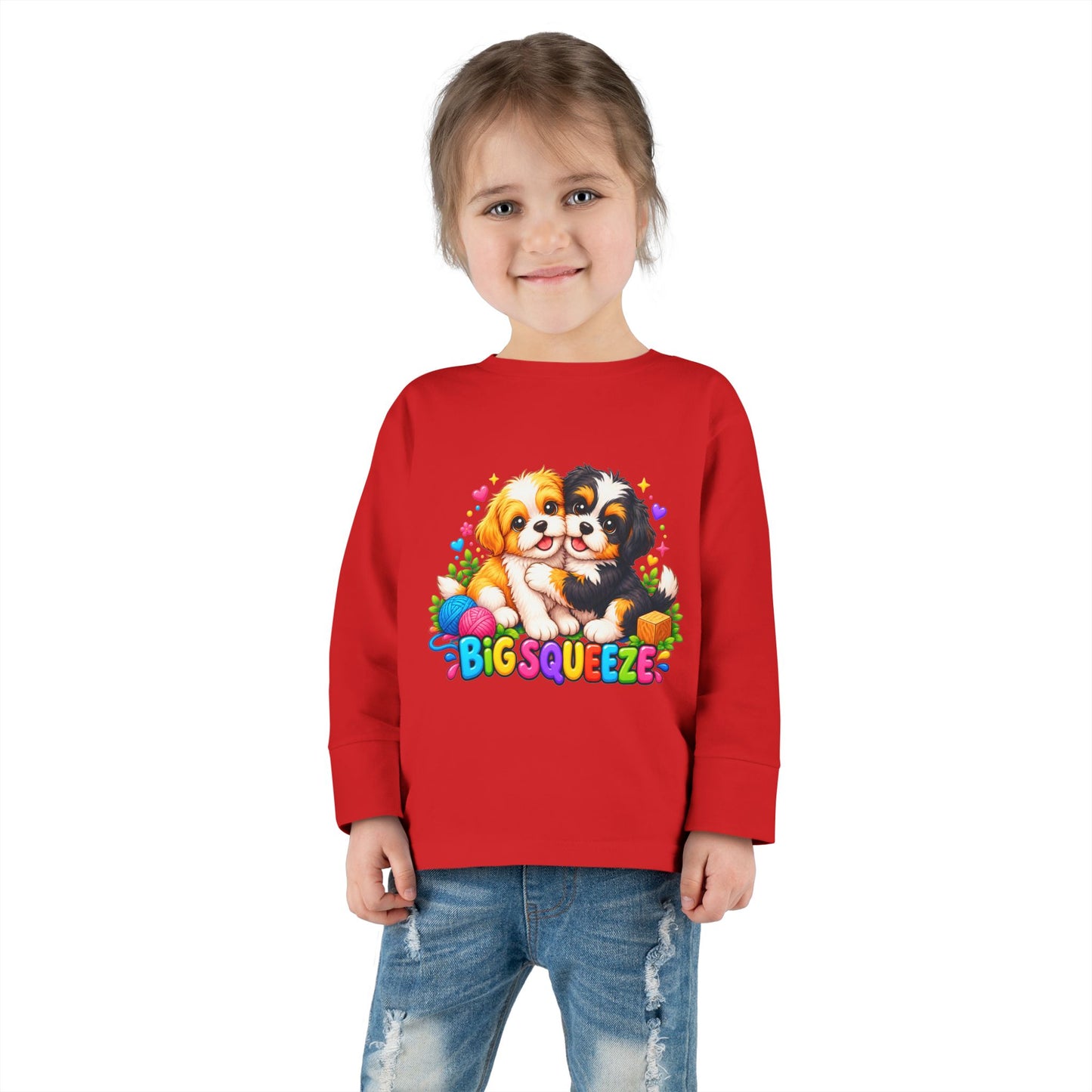 Big Squeeze Shih Tzu Toddler Long Sleeve Tee