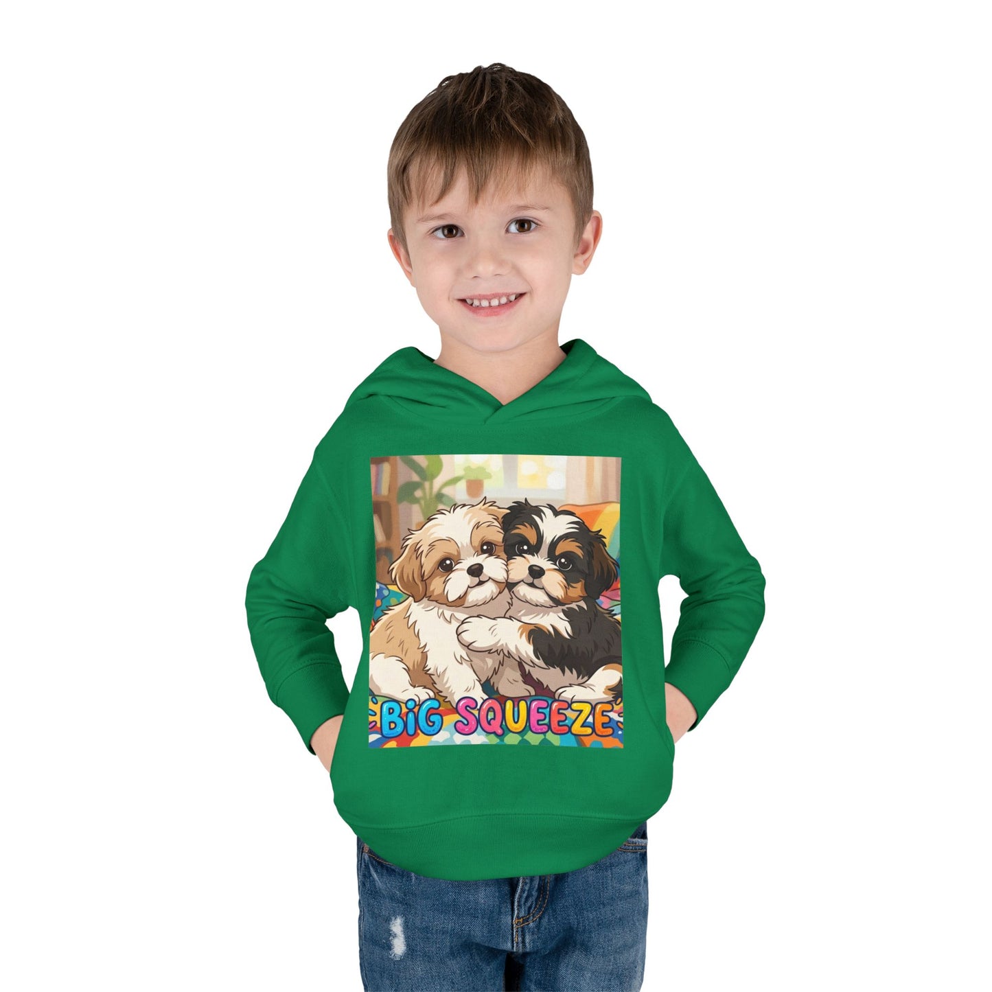 Big Squeeze Shih Tzu Toddler Pullover Fleece Hoodie