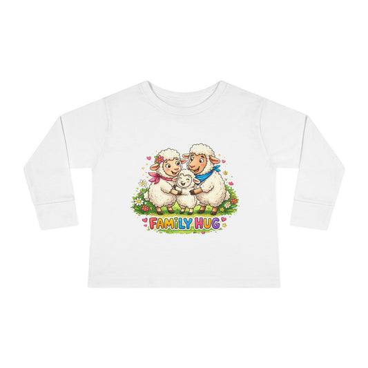 Family Hug Lamb Toddler Long Sleeve Tee