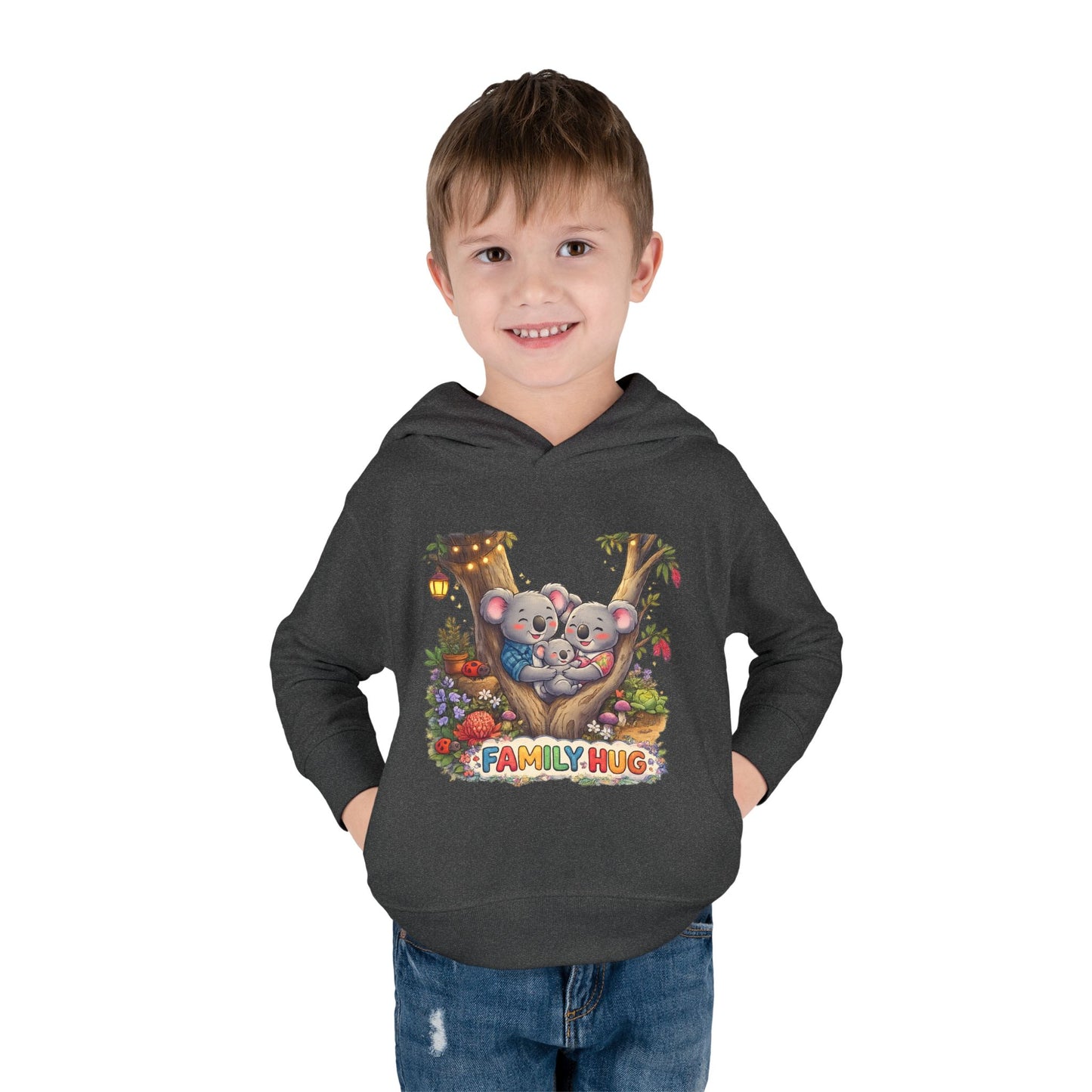 Family Hug Koala Toddler Pullover Fleece Hoodie