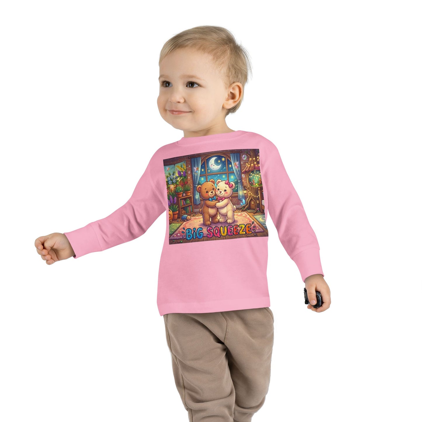 Big Squeeze Teddy Toddler Long Sleeve Tee