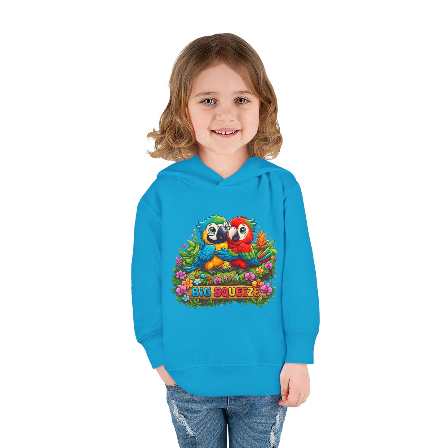 Big Squeeze Macaw Toddler Pullover Fleece Hoodie