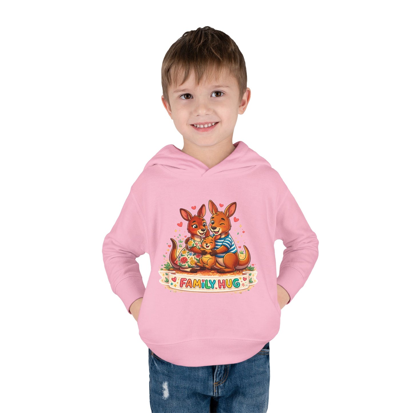 Family Hug Kangaroo Toddler Pullover Fleece Hoodie