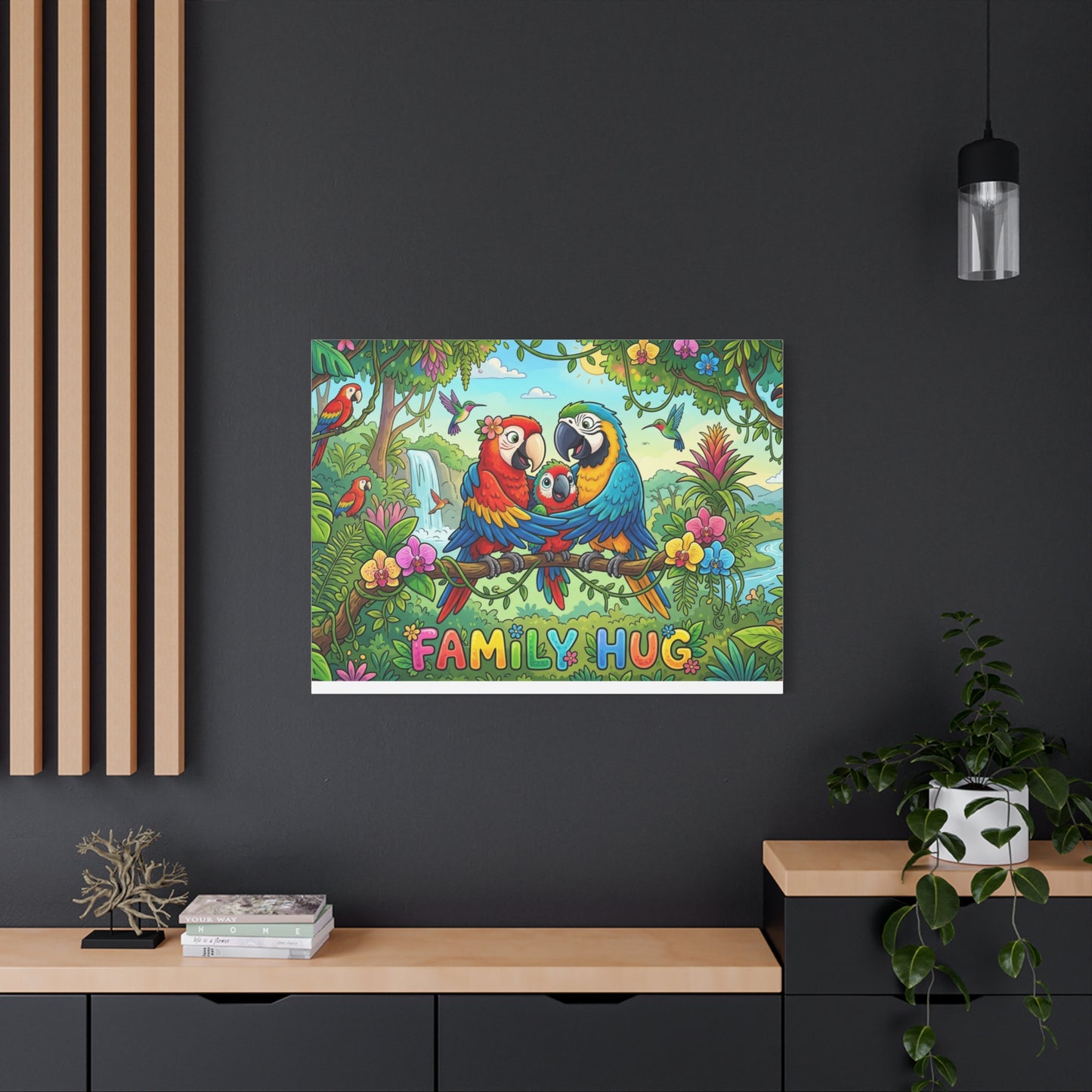 Family Hug Macaw Classic Canvas