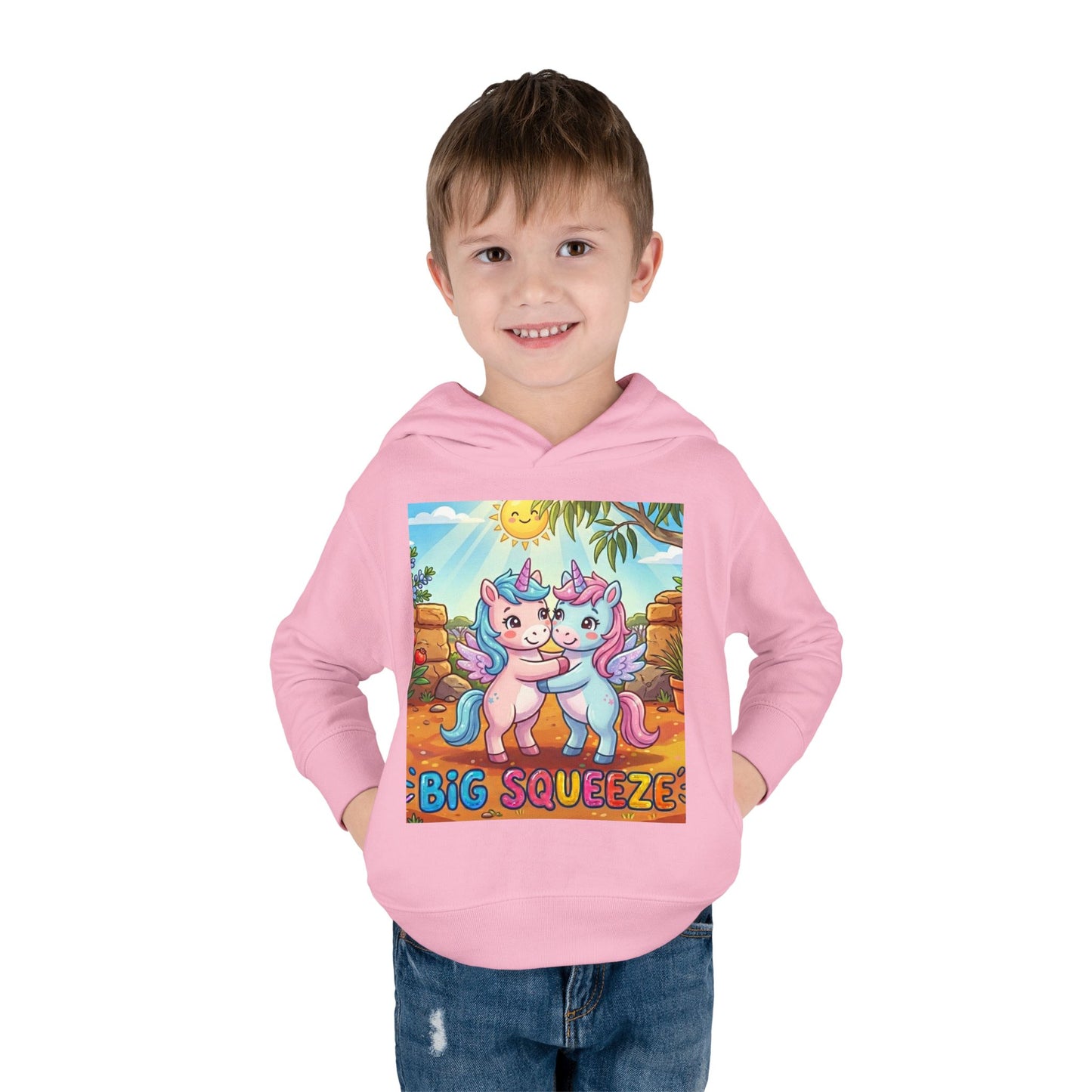 Big Squeeze Unicorn Toddler Pullover Fleece Hoodie