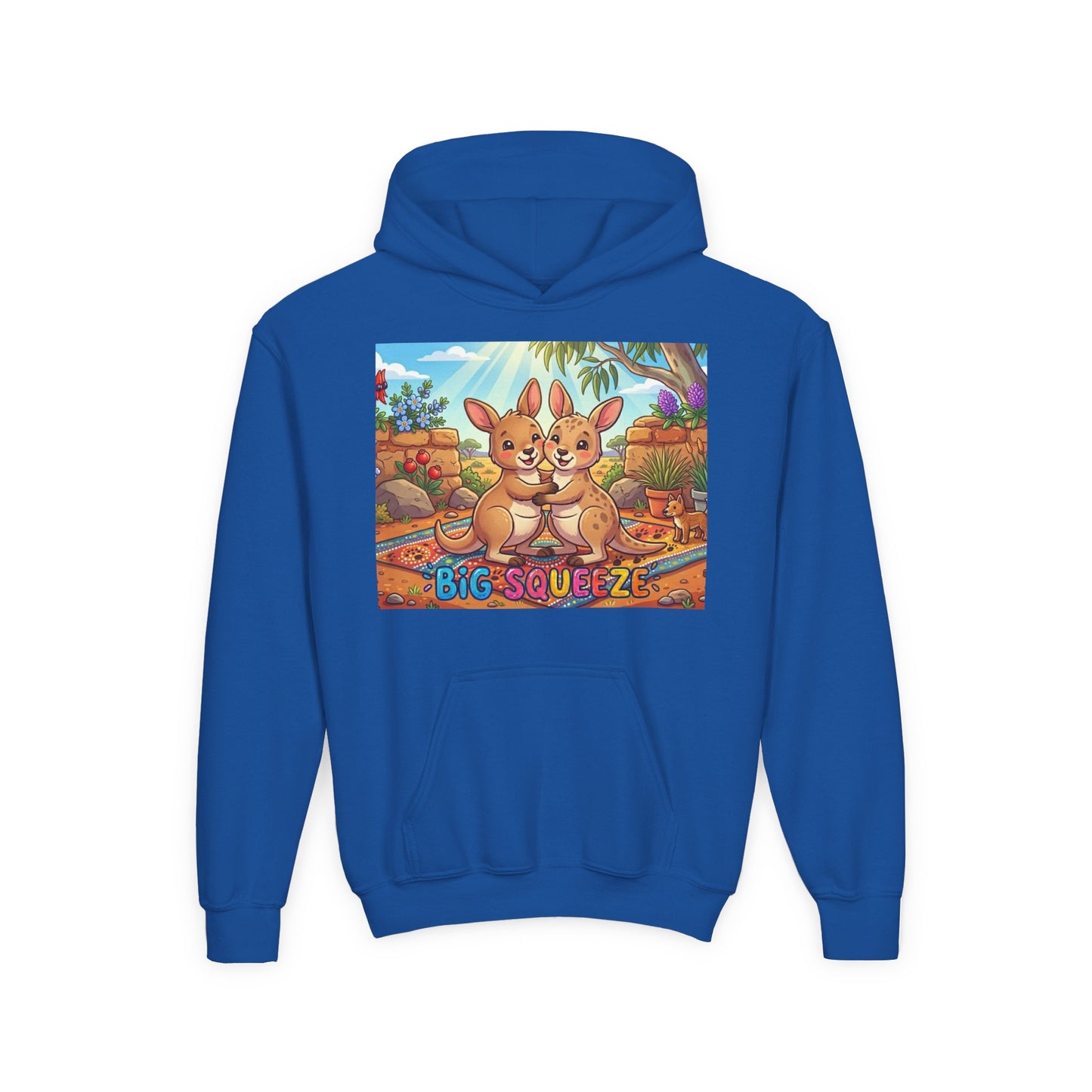 Big Squeeze Kangaroo Youth Heavy Blend Hooded Sweatshirt