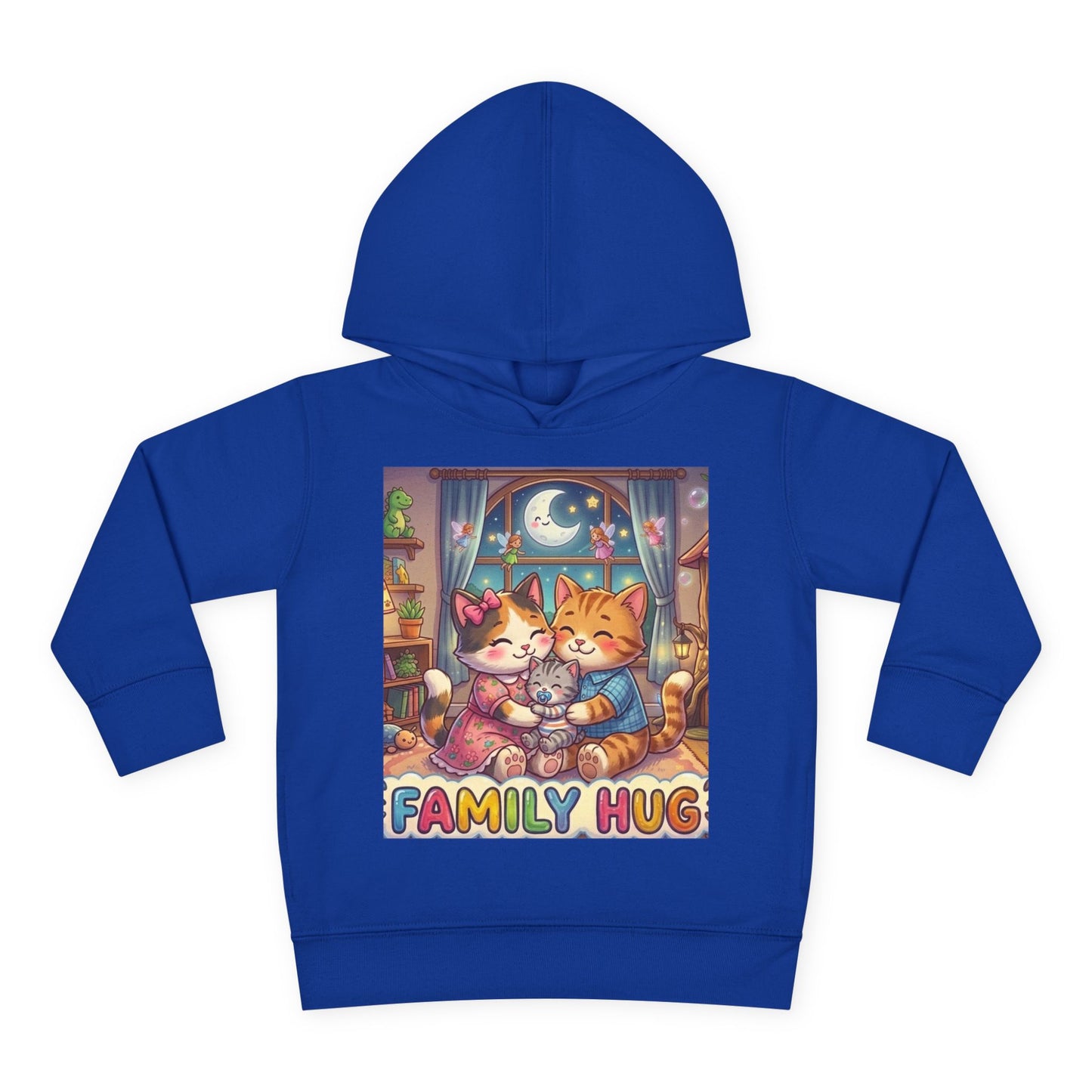 Family Hug Kitten Toddler Pullover Fleece Hoodie