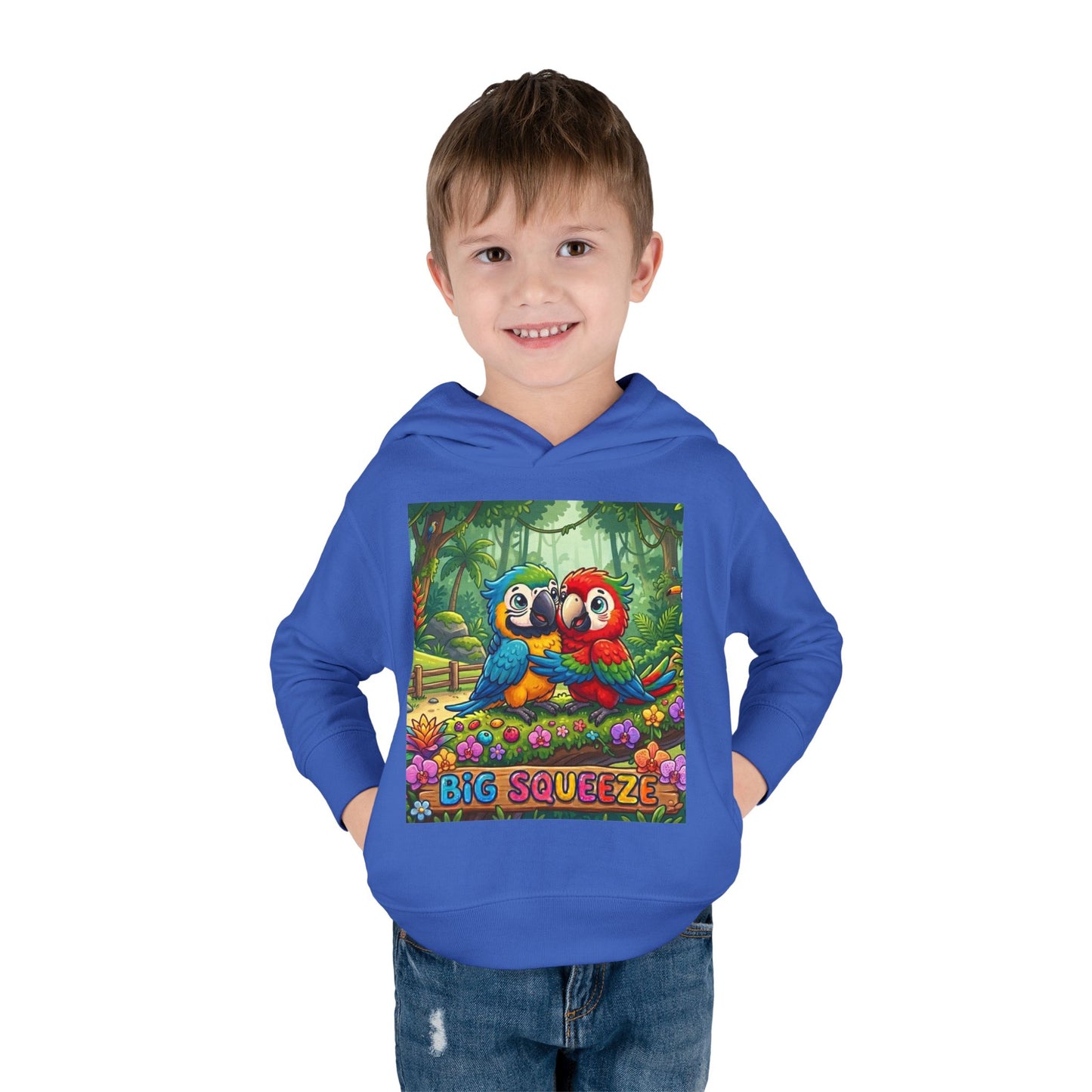 Big Squeeze Macaw Toddler Pullover Fleece Hoodie