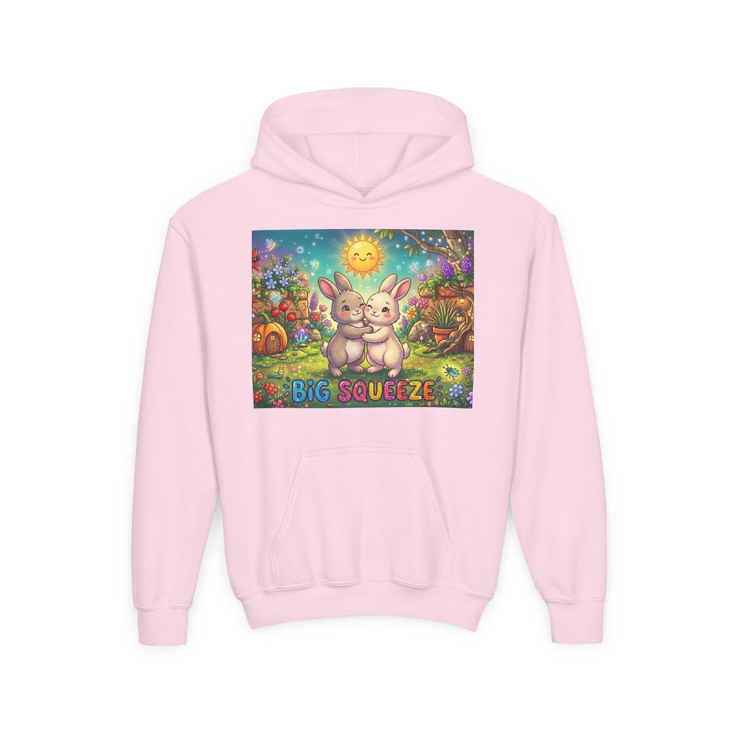 Big Squeeze Bunny Youth Heavy Blend Hooded Sweatshirt