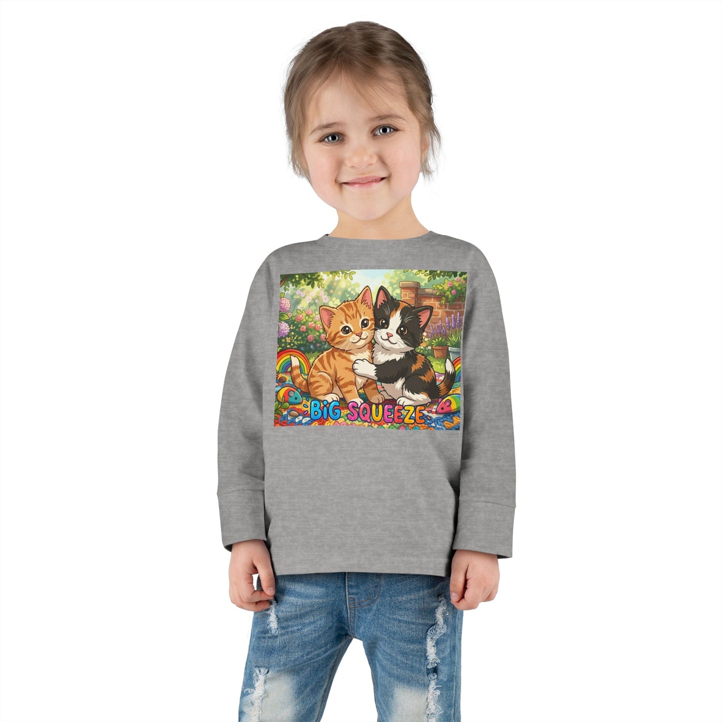 Big Squeeze Kitten Toddler Long Sleeve Tee