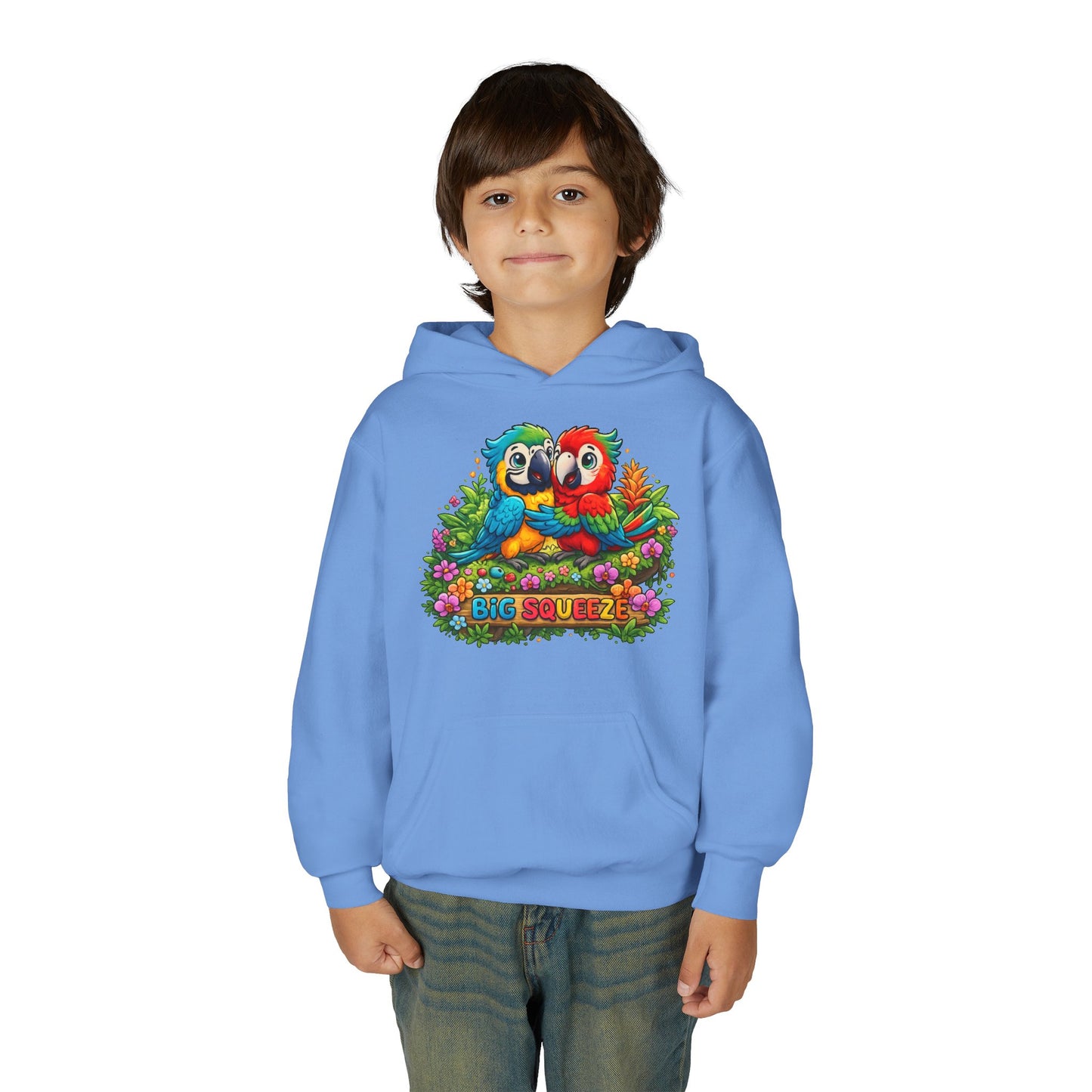 Big Squeeze Macaw Youth Heavy Blend Hooded Sweatshirt