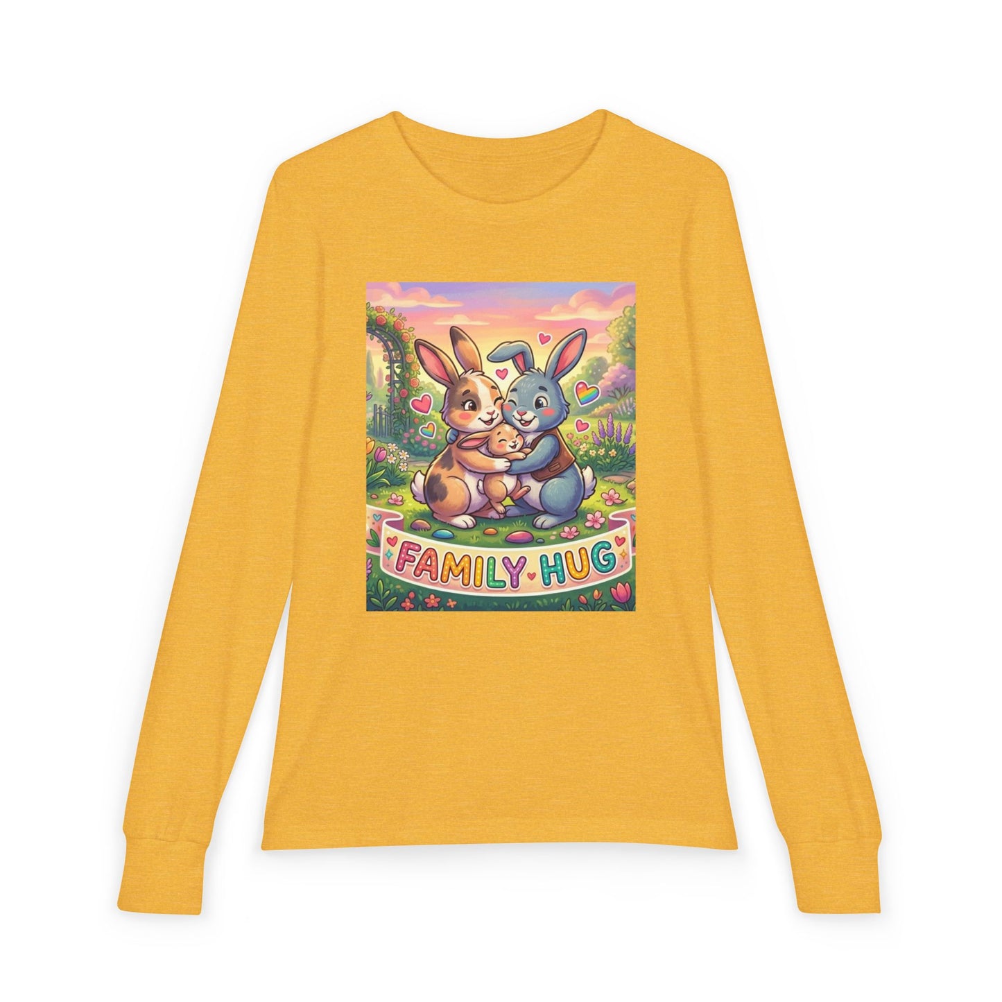 Family Hug Bunny Youth Jersey Long Sleeve Tee