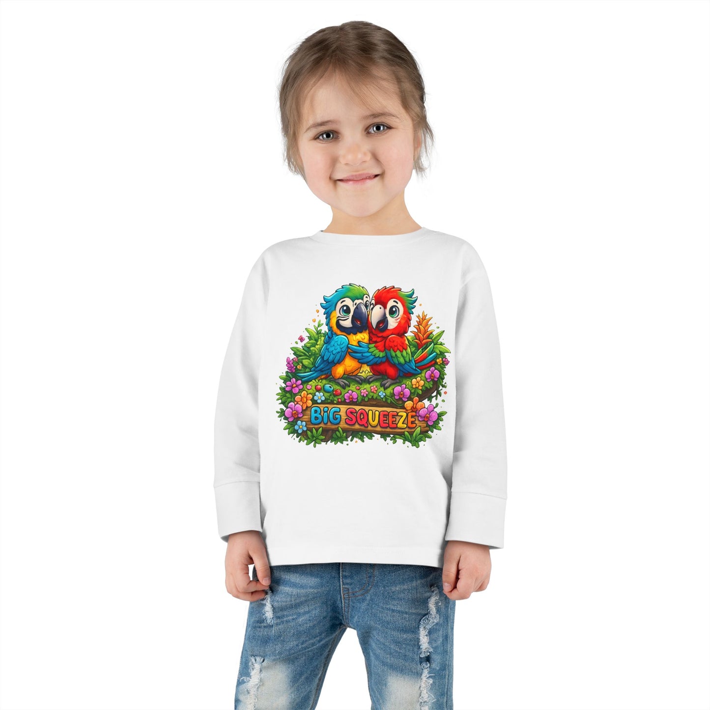 Big Squeeze Macaw Toddler Long Sleeve Tee