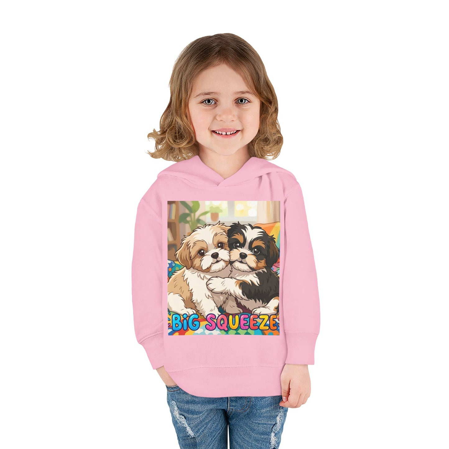 Big Squeeze Shih Tzu Toddler Pullover Fleece Hoodie