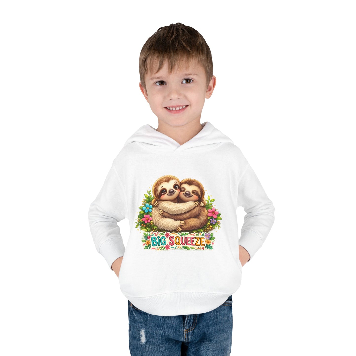 Big Squeeze Sloth Toddler Pullover Fleece Hoodie