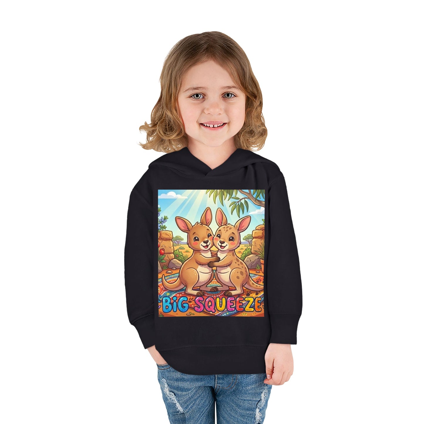 Big Squeeze Kangaroo Toddler Pullover Fleece Hoodie