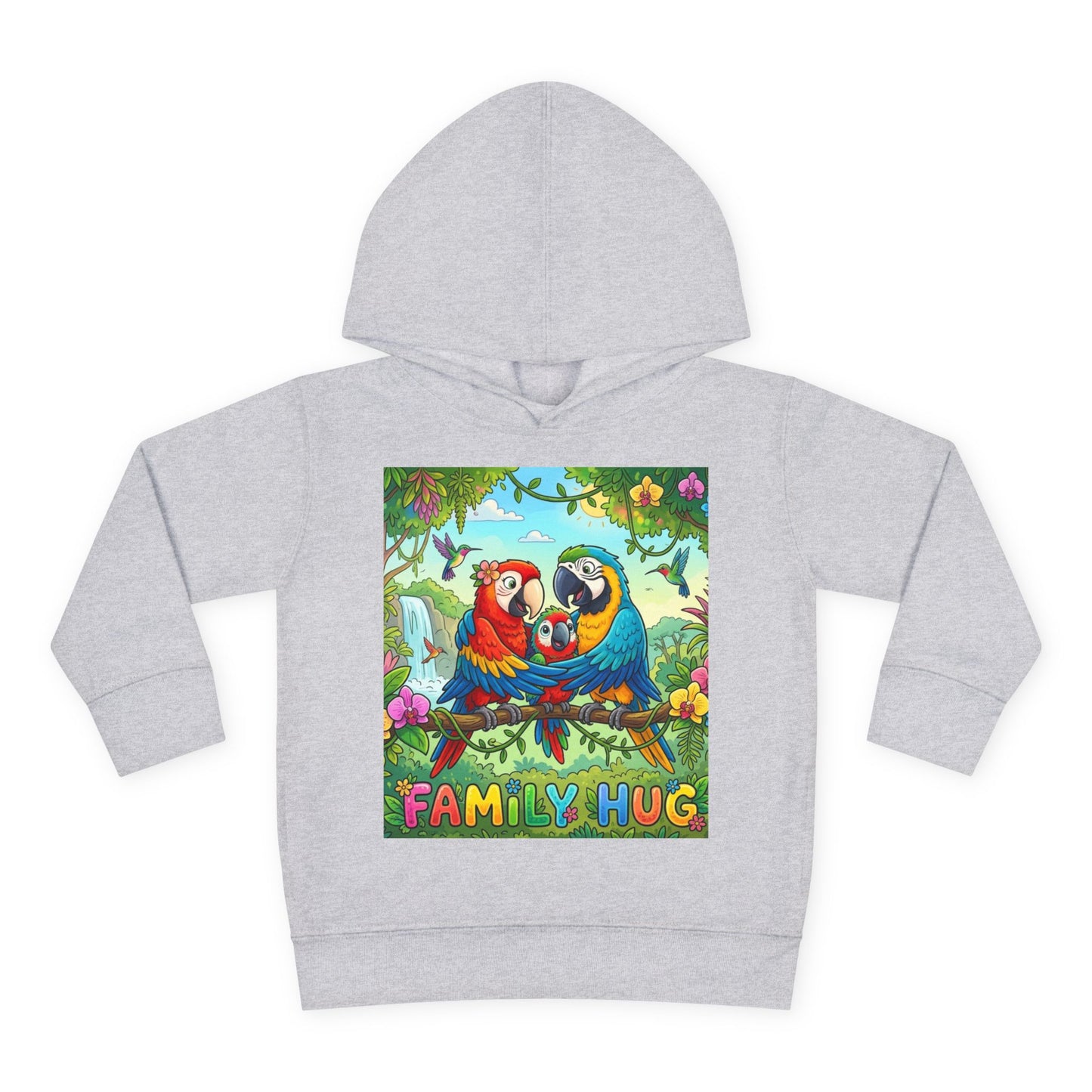 Family Hug Macaw Toddler Pullover Fleece Hoodie