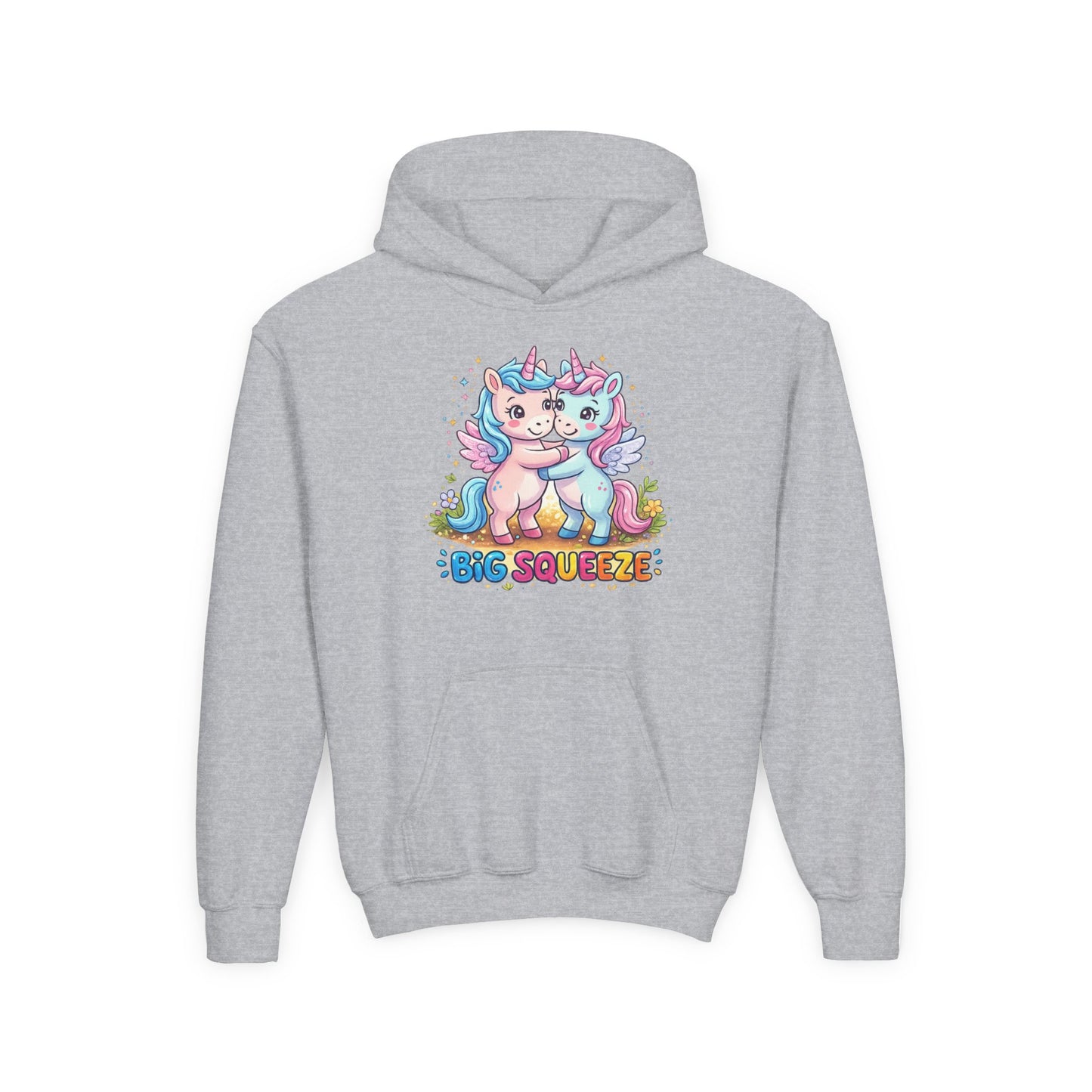 Big Squeeze Unicorn Youth Heavy Blend Hooded Sweatshirt