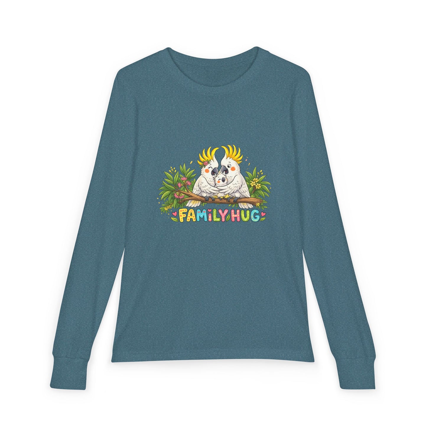 Family Hug Cockatoo Youth Jersey Long Sleeve Tee