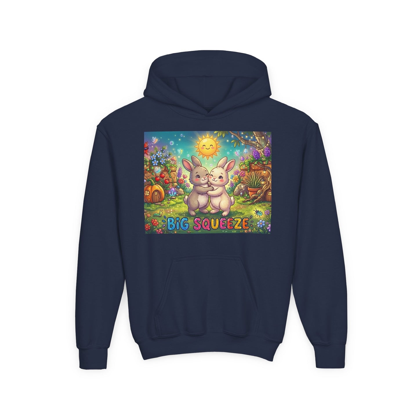 Big Squeeze Bunny Youth Heavy Blend Hooded Sweatshirt