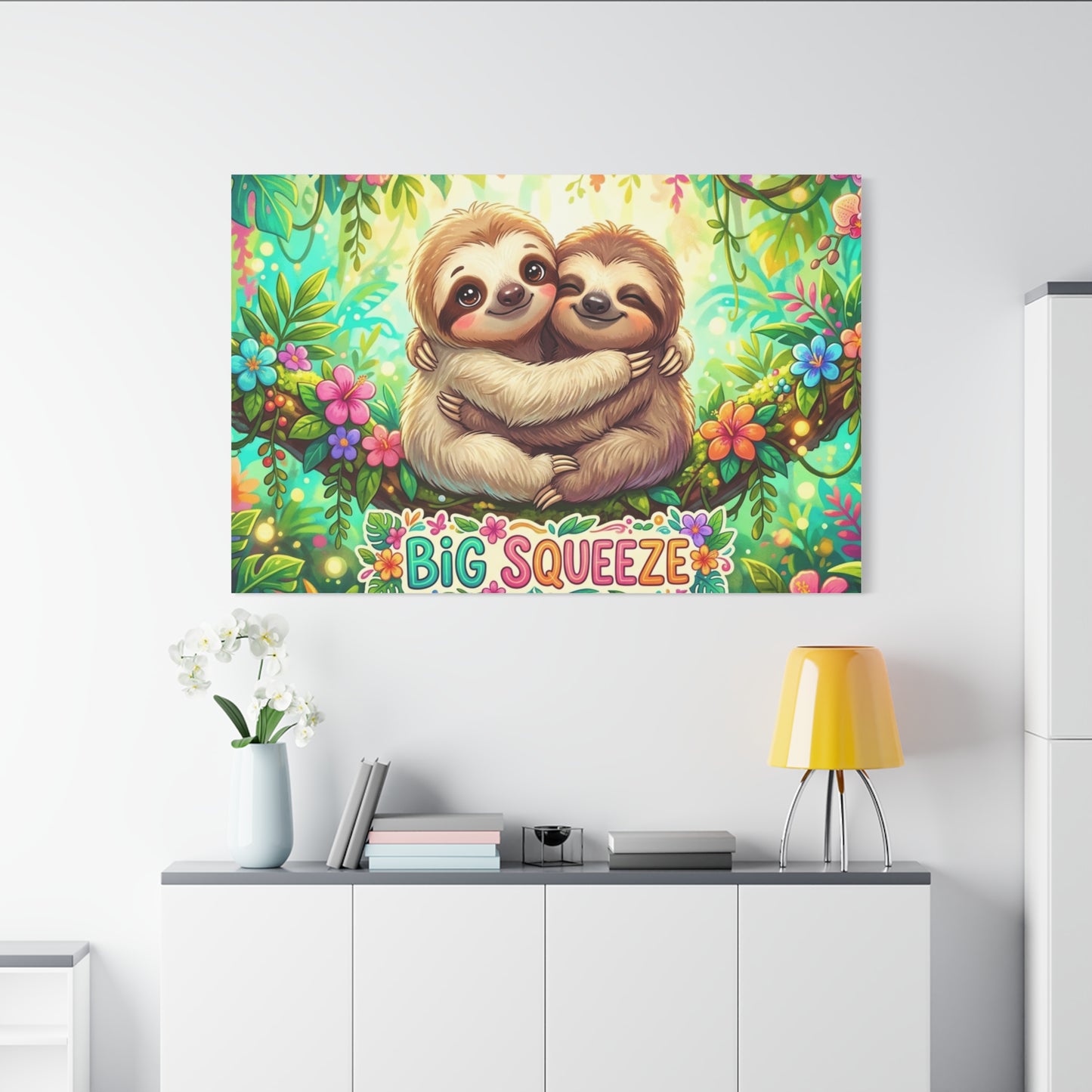 Big Squeeze Sloth Classic Canvas
