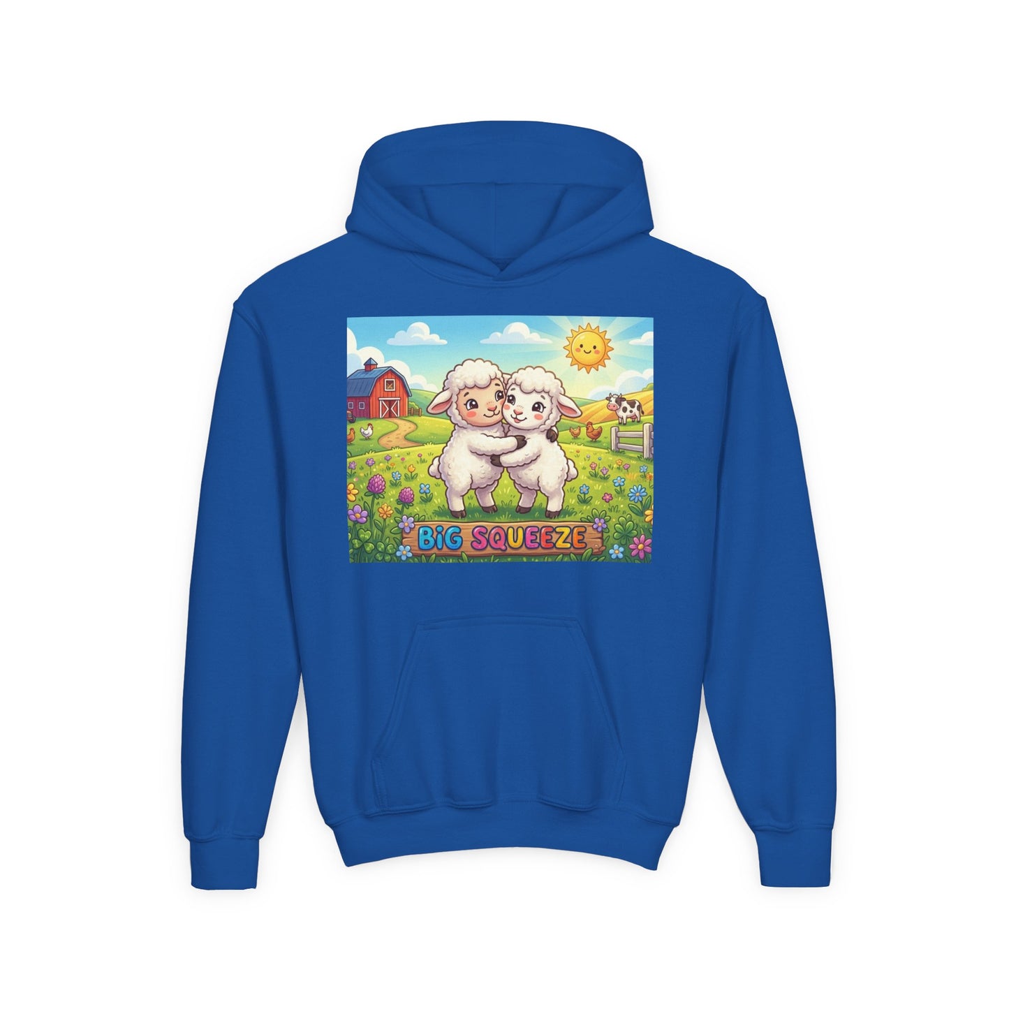 Big Squeeze Lamb Youth Heavy Blend Hooded Sweatshirt