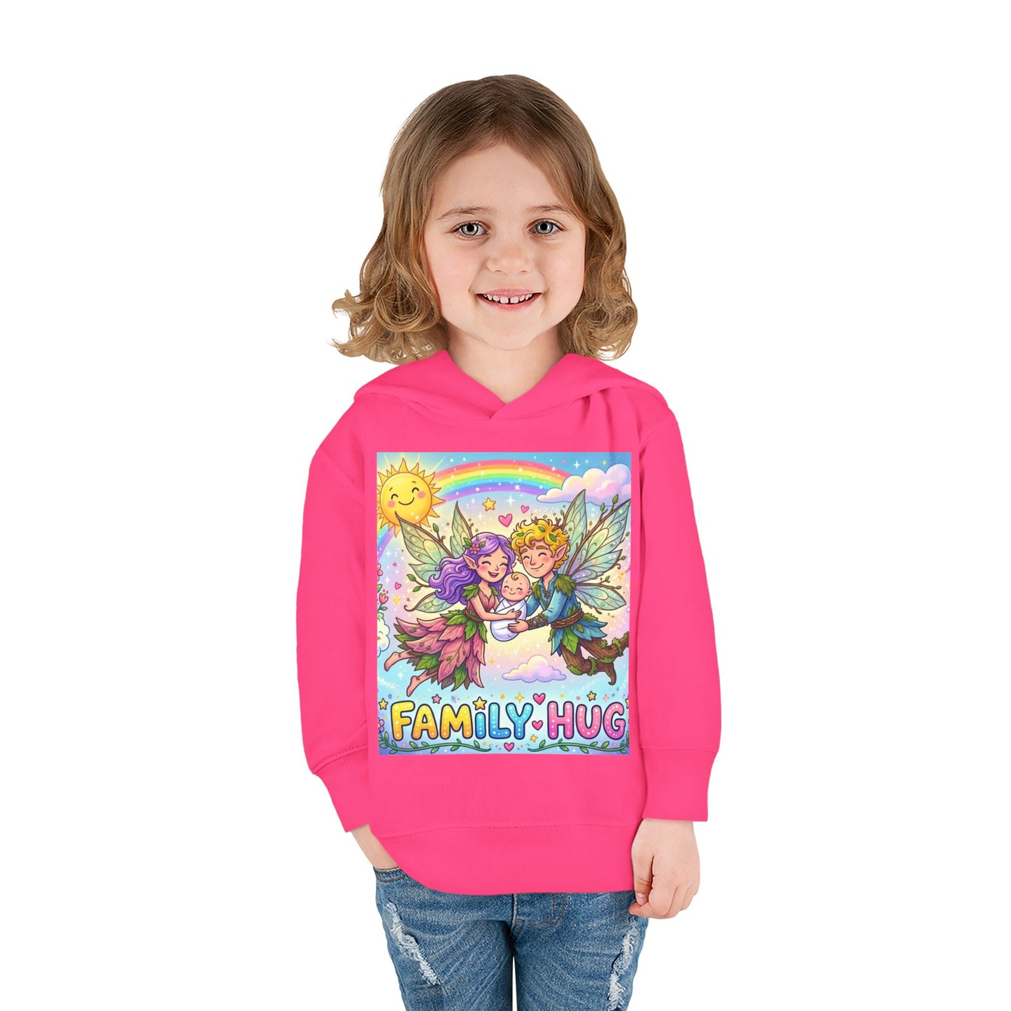Family Hug Fairy Toddler Pullover Fleece Hoodie