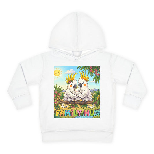 Family Hug Cockatoo Toddler Pullover Fleece Hoodie