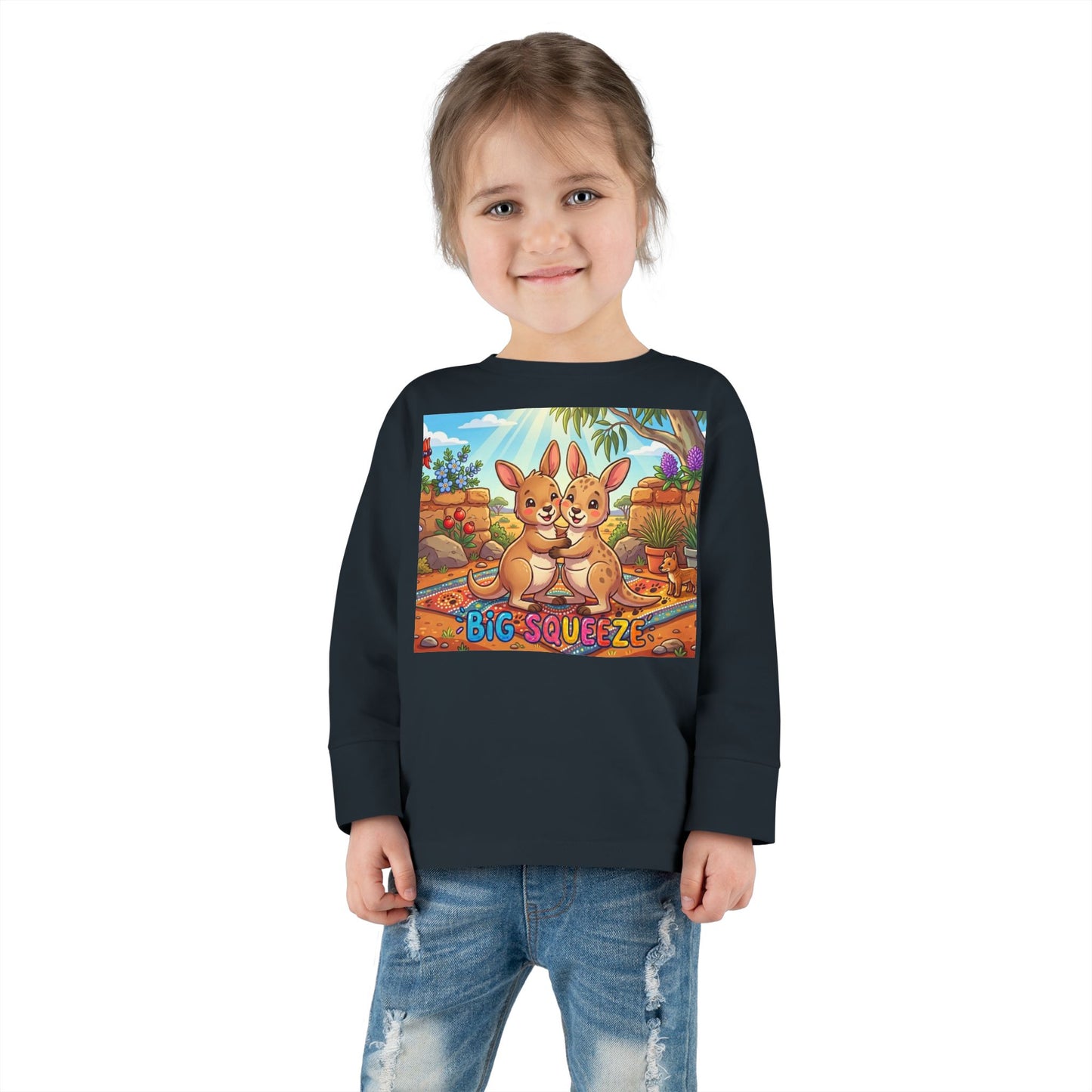 Big Squeeze Kangaroo Toddler Long Sleeve Tee