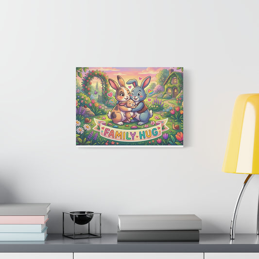 Family Hug Bunny Classic Canvas