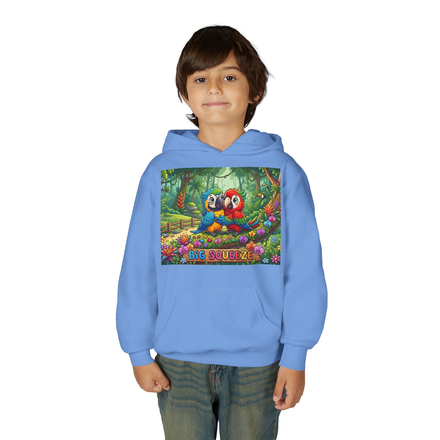 Big Squeeze Macaw Youth Heavy Blend Hooded Sweatshirt