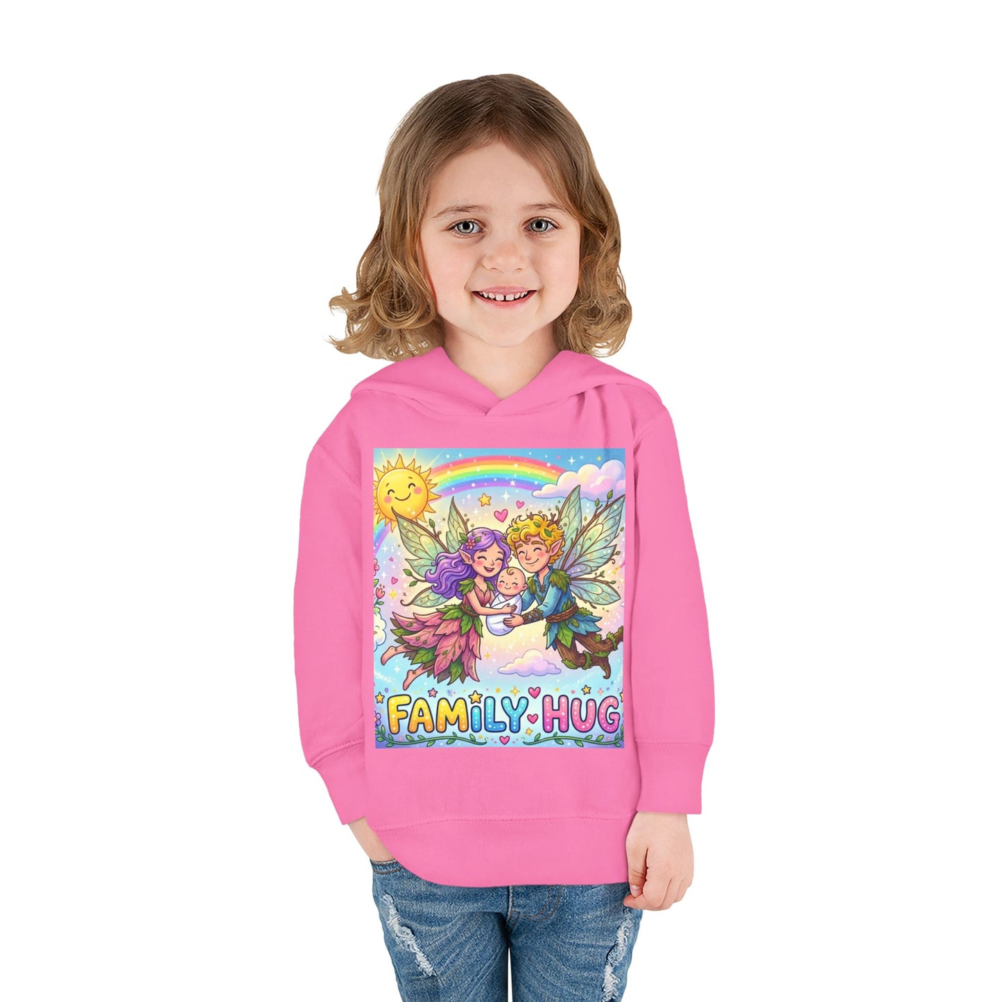 Family Hug Fairy Toddler Pullover Fleece Hoodie