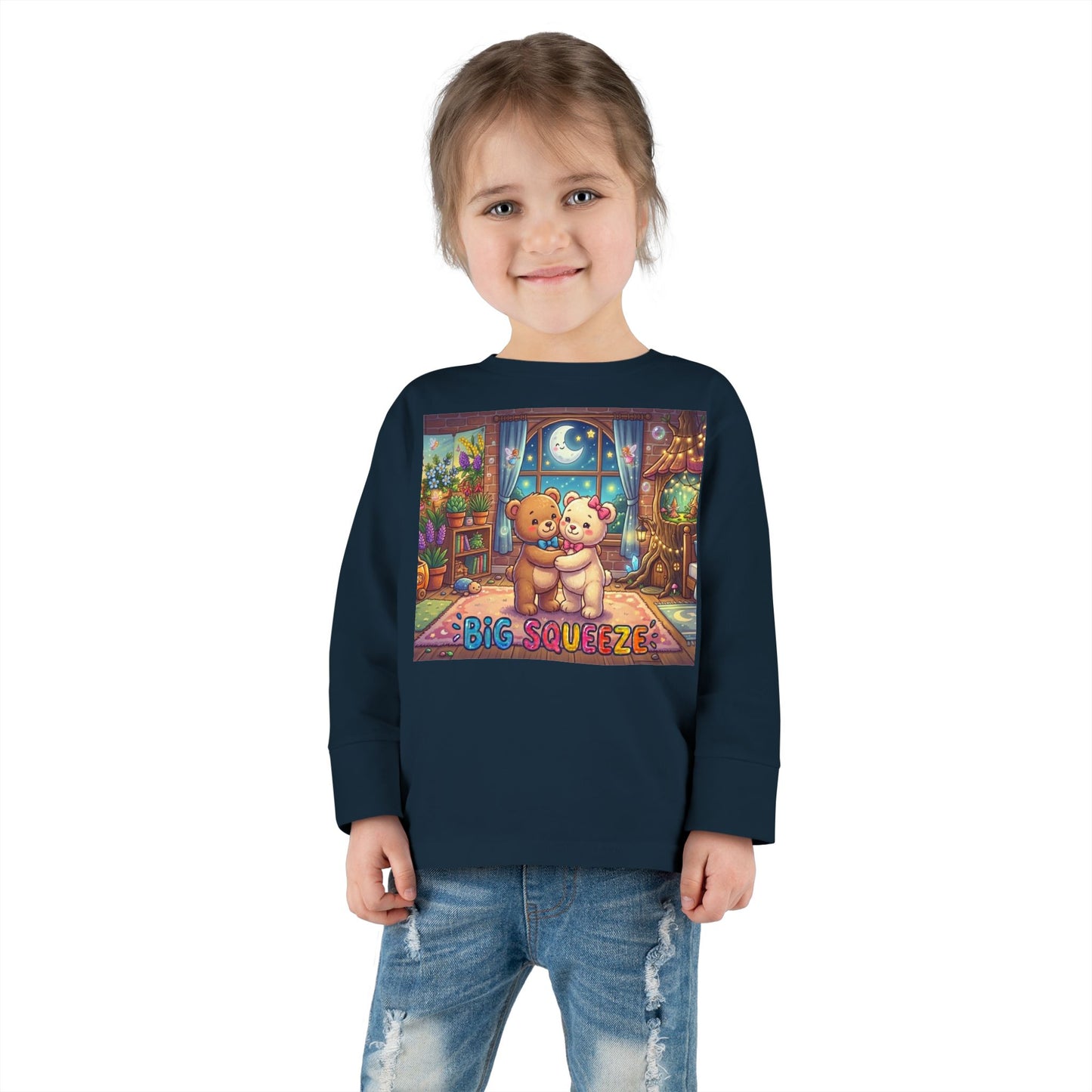 Big Squeeze Teddy Toddler Long Sleeve Tee