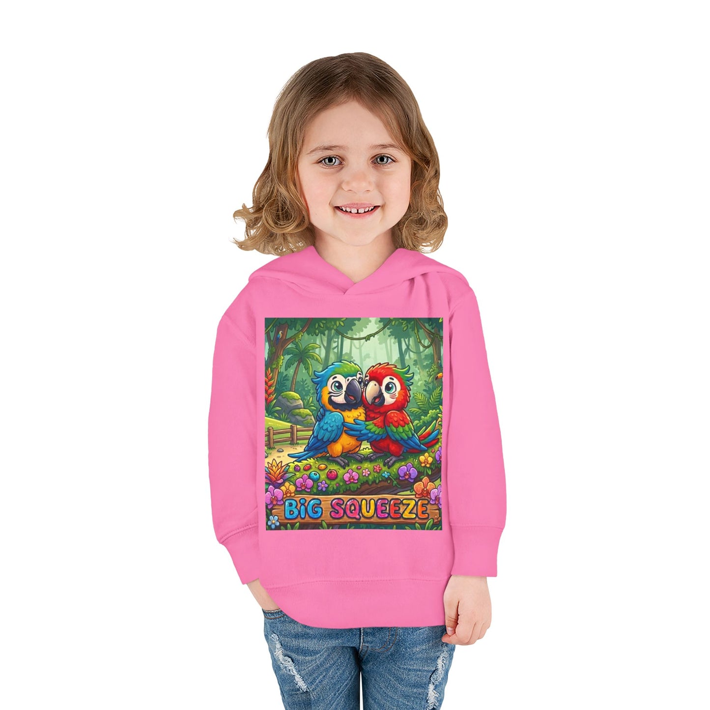 Big Squeeze Macaw Toddler Pullover Fleece Hoodie