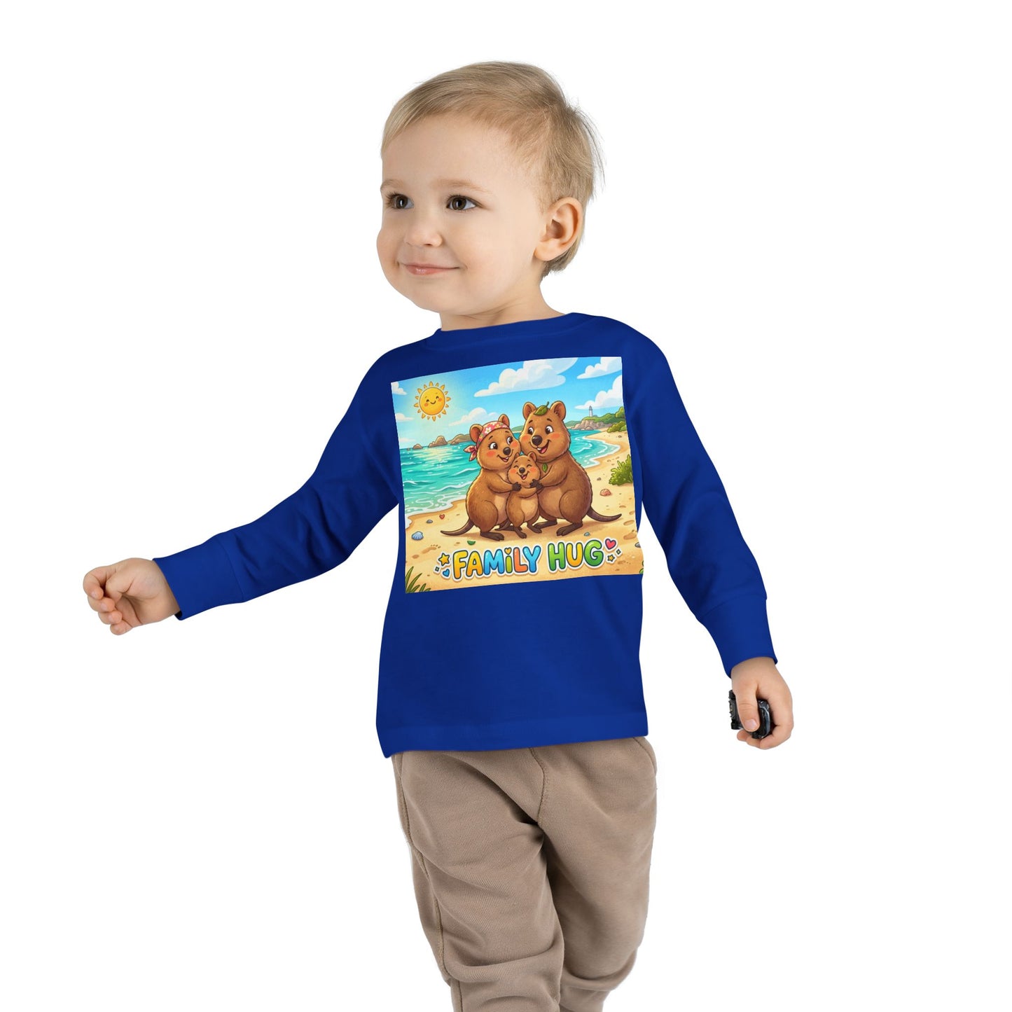 Family Hug Quokka Toddler Long Sleeve Tee