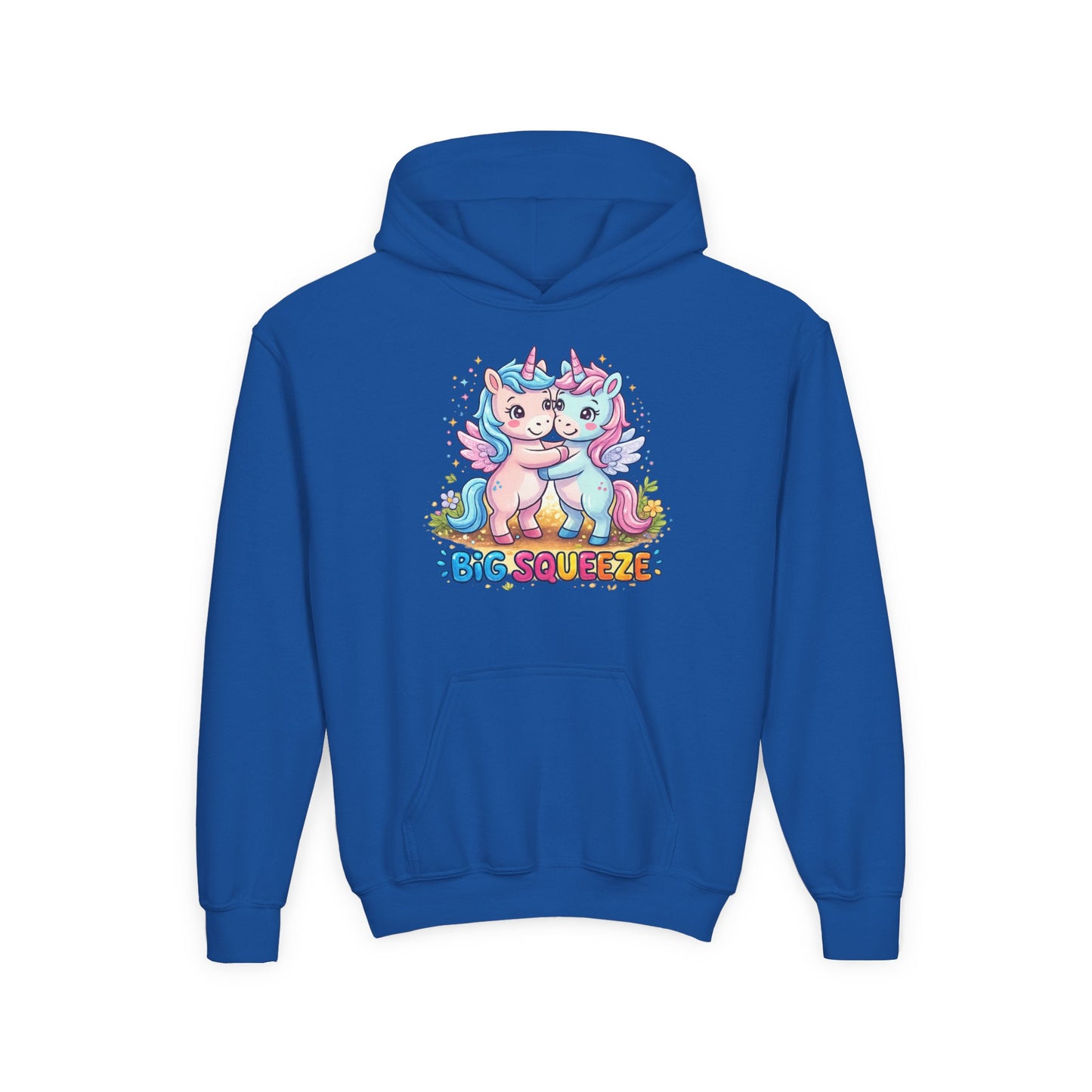 Big Squeeze Unicorn Youth Heavy Blend Hooded Sweatshirt
