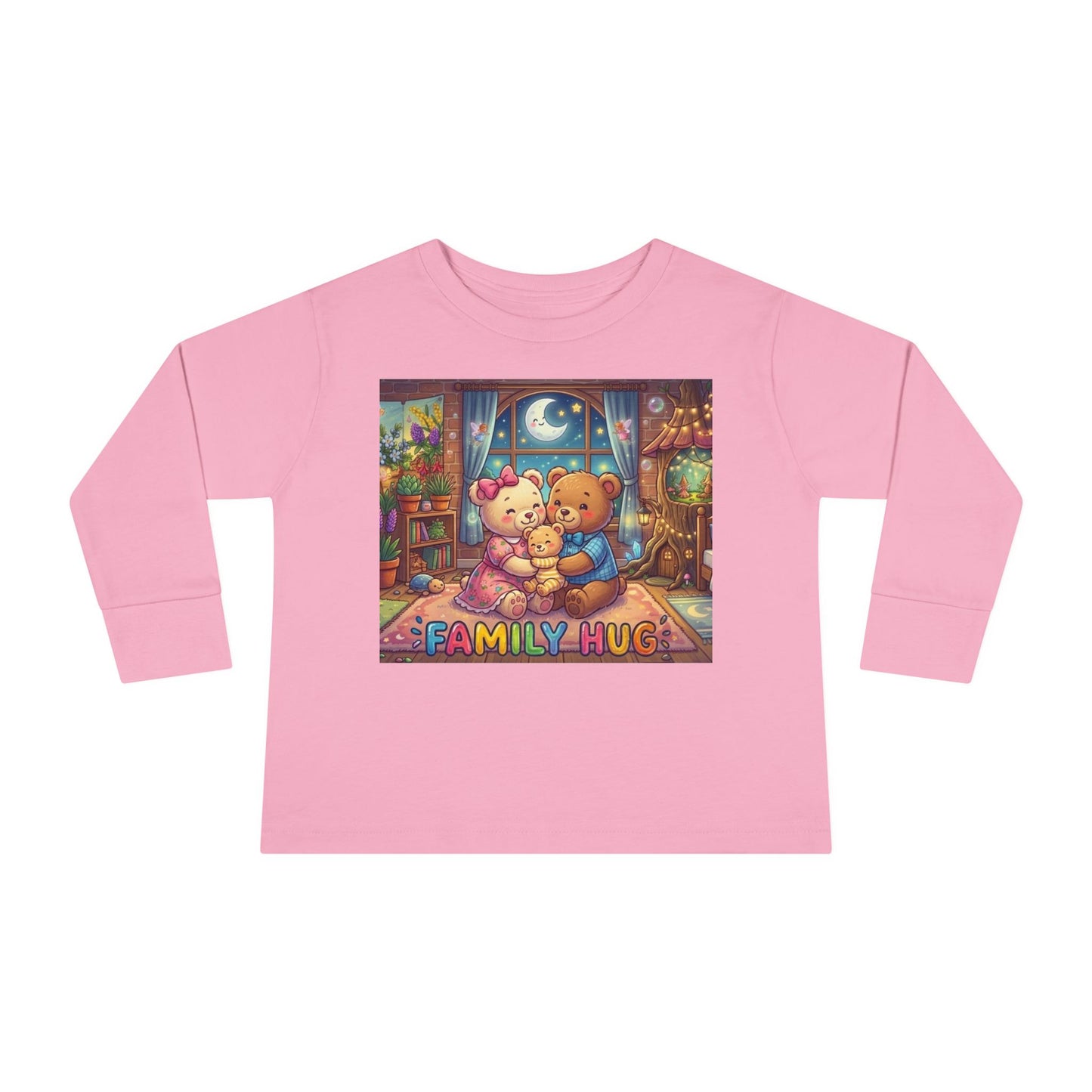 Family Hug Teddy Toddler Long Sleeve Tee