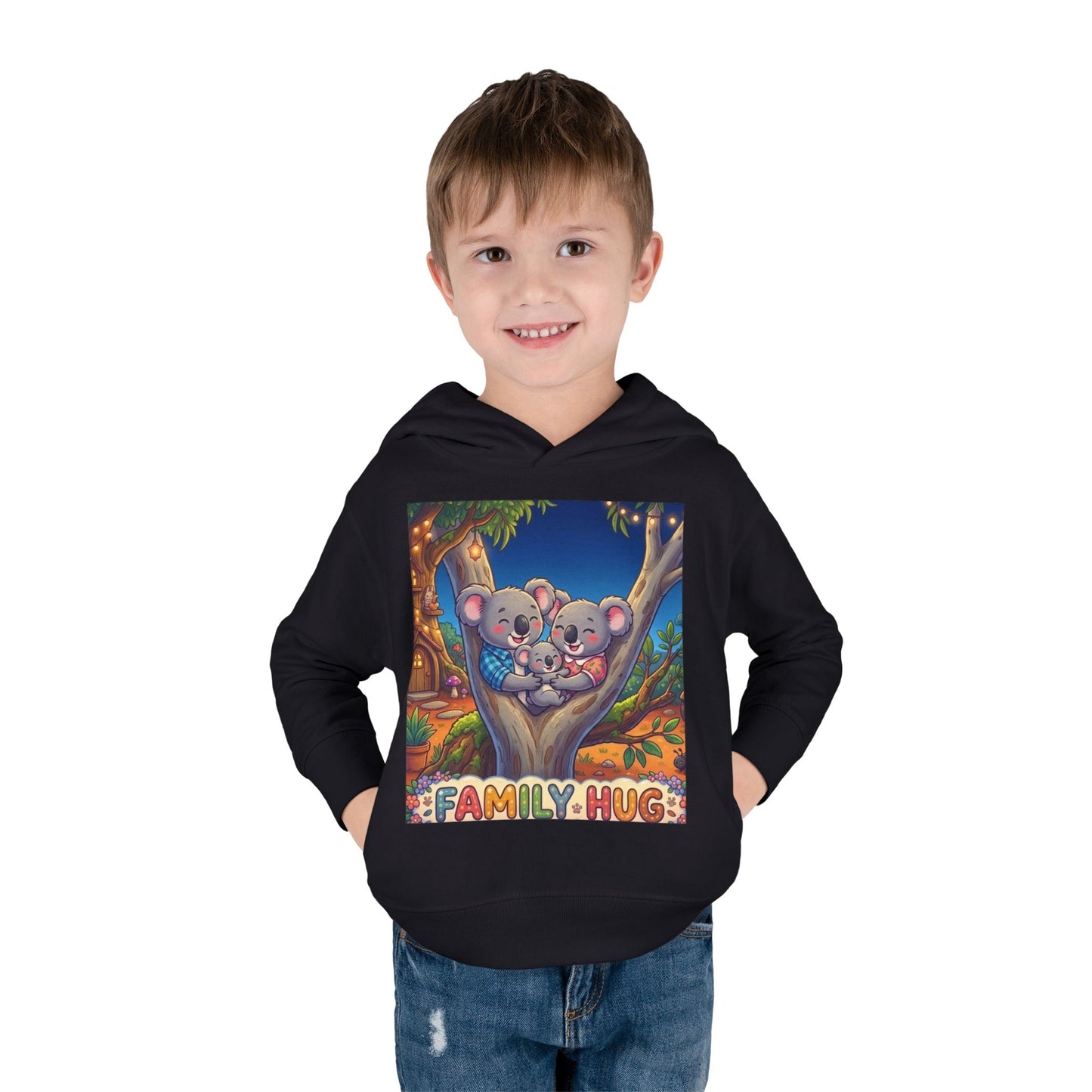 Family Hug Koala Toddler Pullover Fleece Hoodie