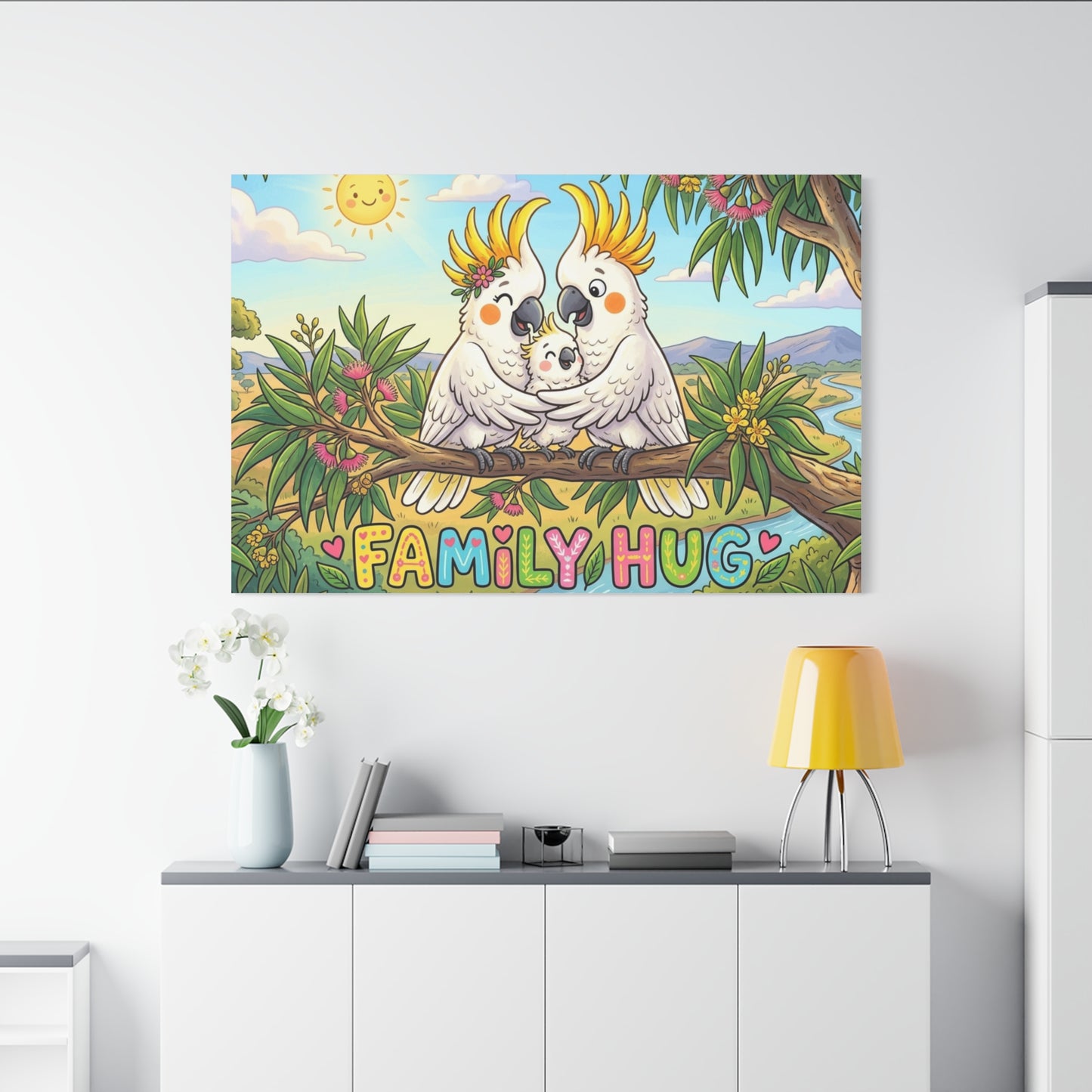 Family Hug Cockatoo Classic Canvas