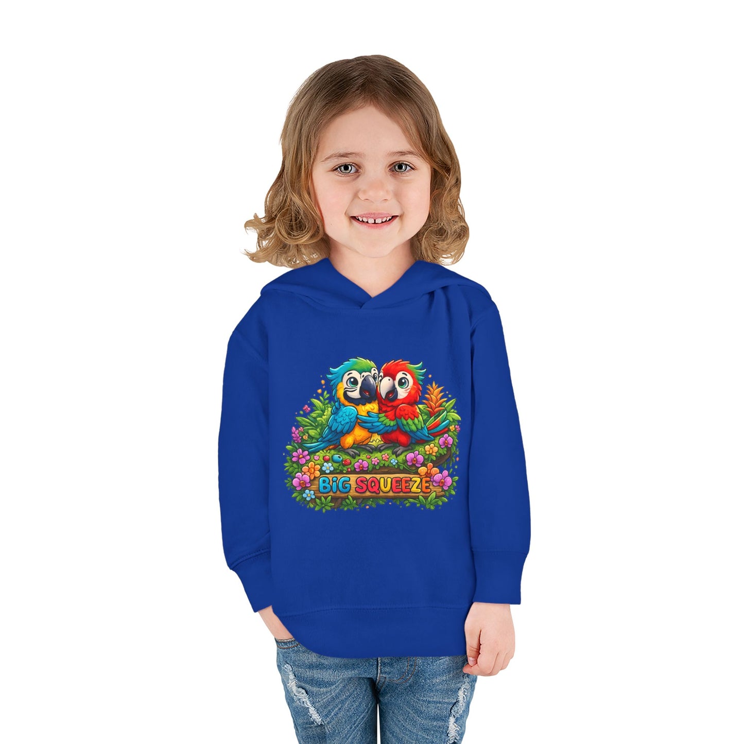 Big Squeeze Macaw Toddler Pullover Fleece Hoodie