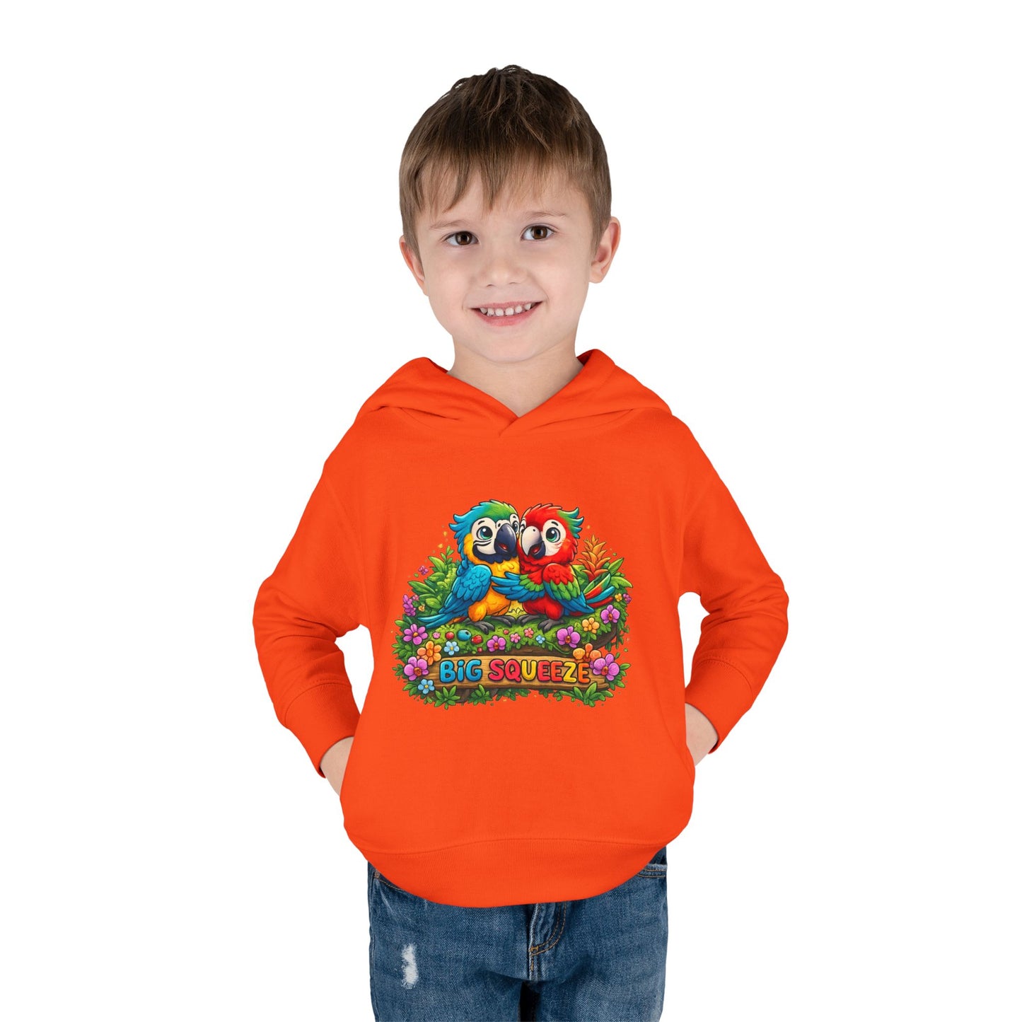 Big Squeeze Macaw Toddler Pullover Fleece Hoodie