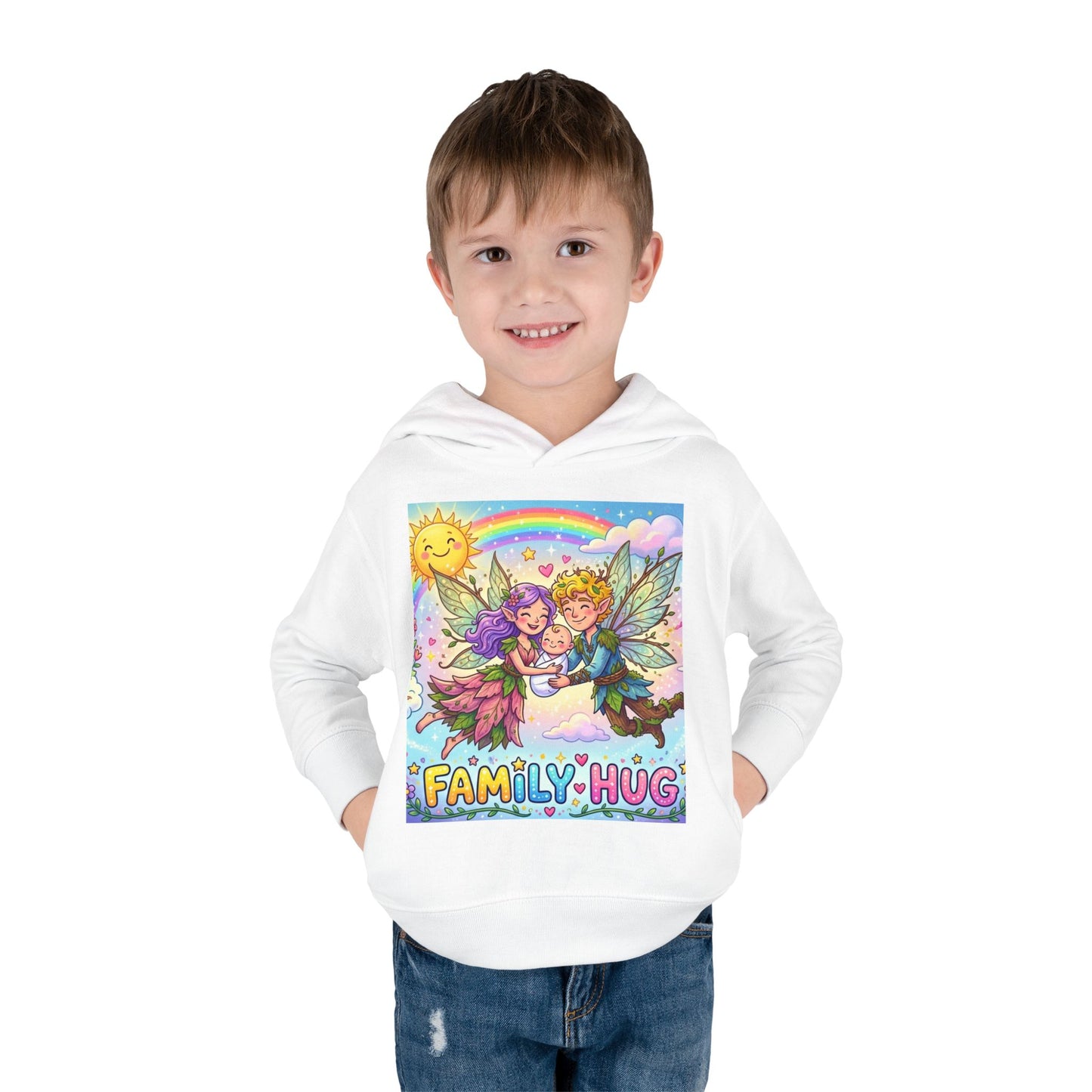 Family Hug Fairy Toddler Pullover Fleece Hoodie